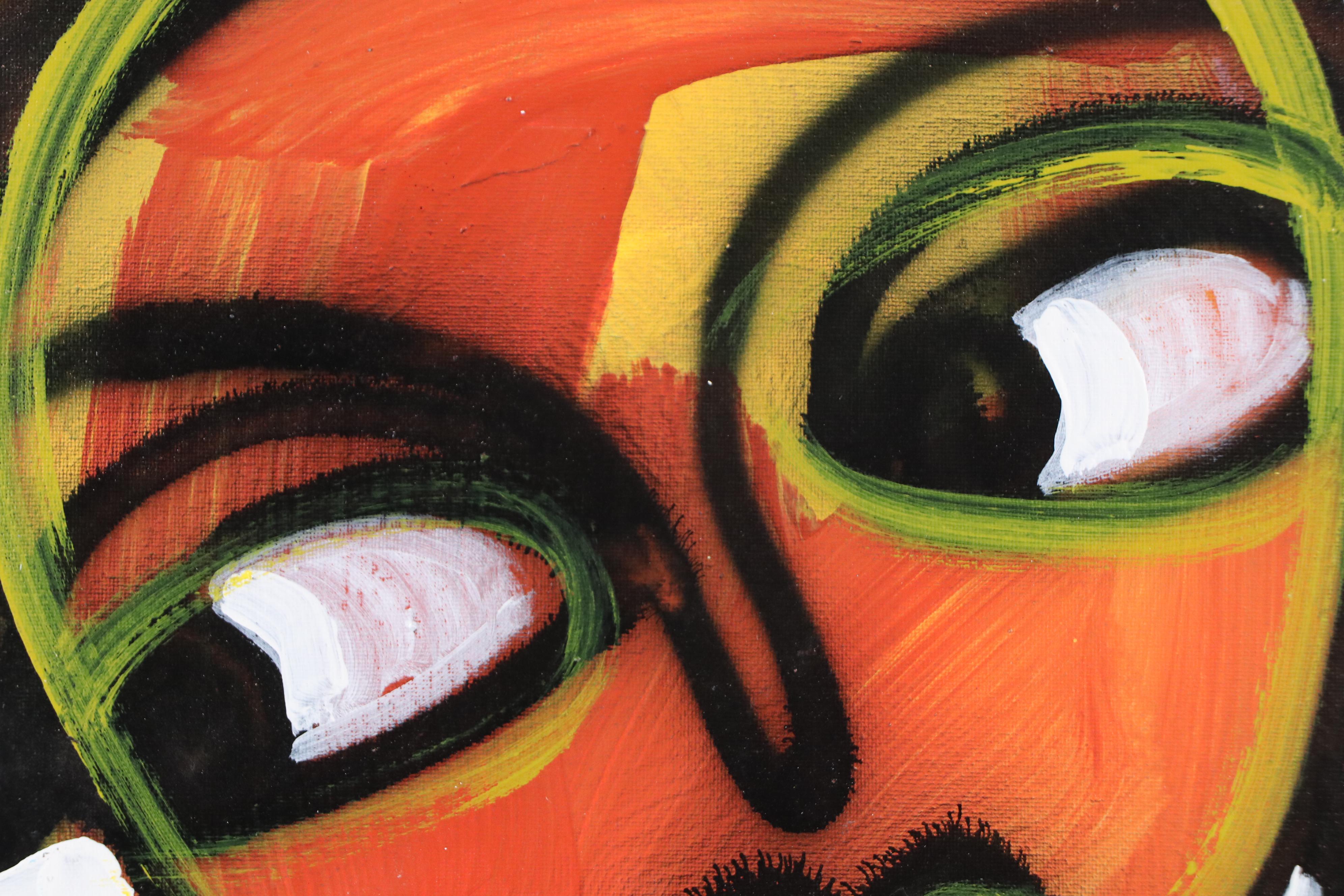 Abiola Idowu Abstract Mixed Media Painting "I Love You a Great Deal," 2022