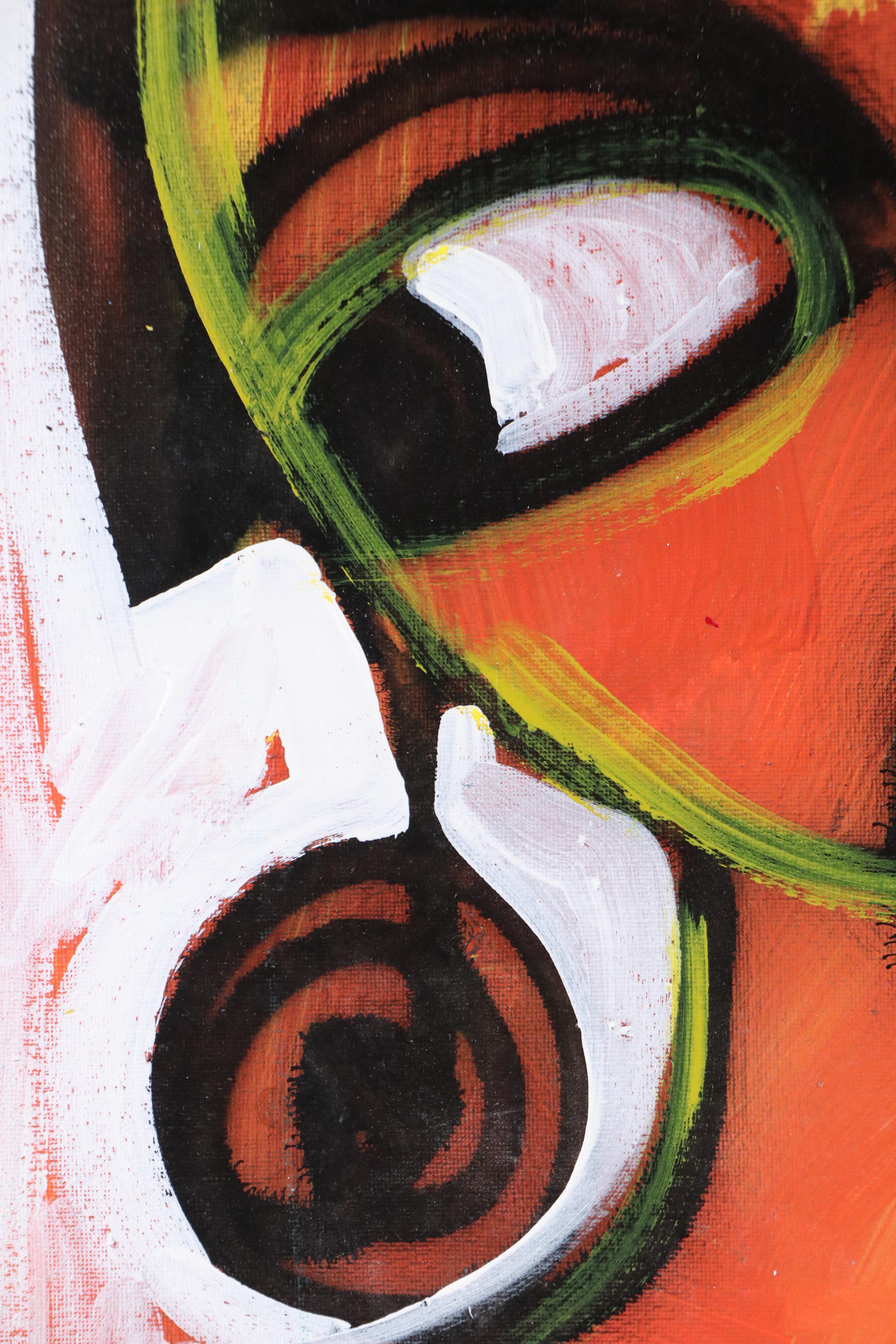 Abiola Idowu Abstract Mixed Media Painting "I Love You a Great Deal," 2022