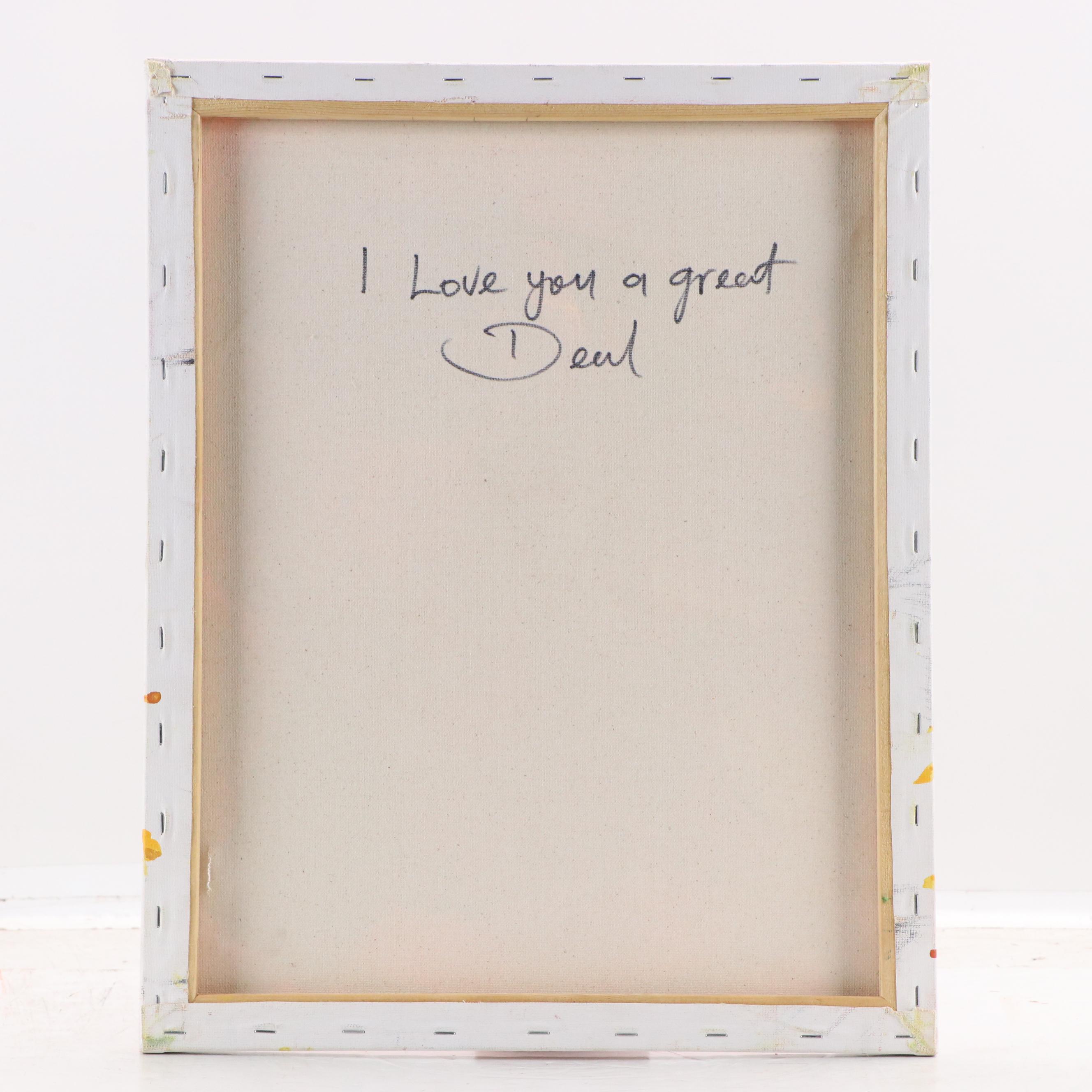 Abiola Idowu Abstract Mixed Media Painting "I Love You a Great Deal," 2022