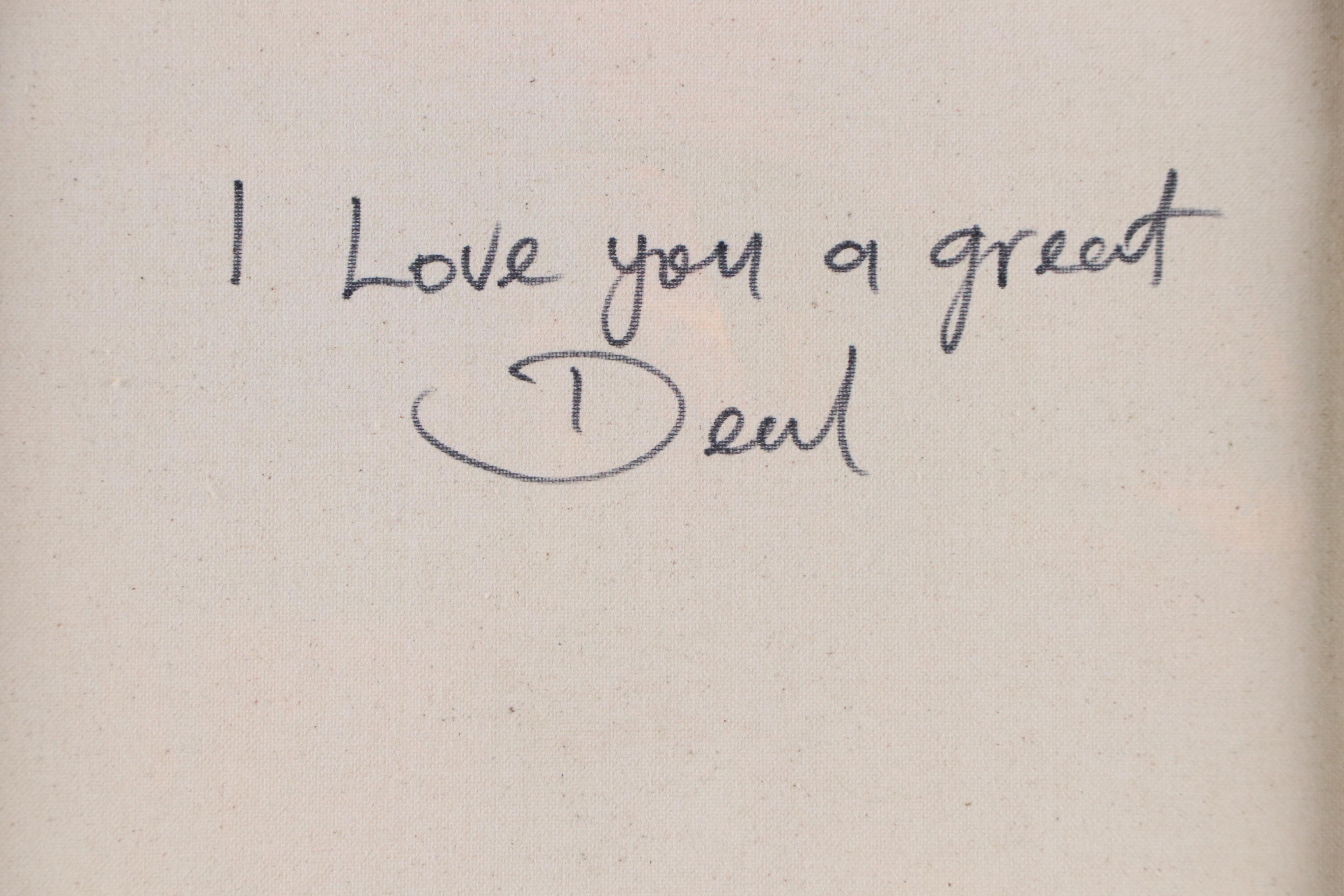 Abiola Idowu Abstract Mixed Media Painting "I Love You a Great Deal," 2022