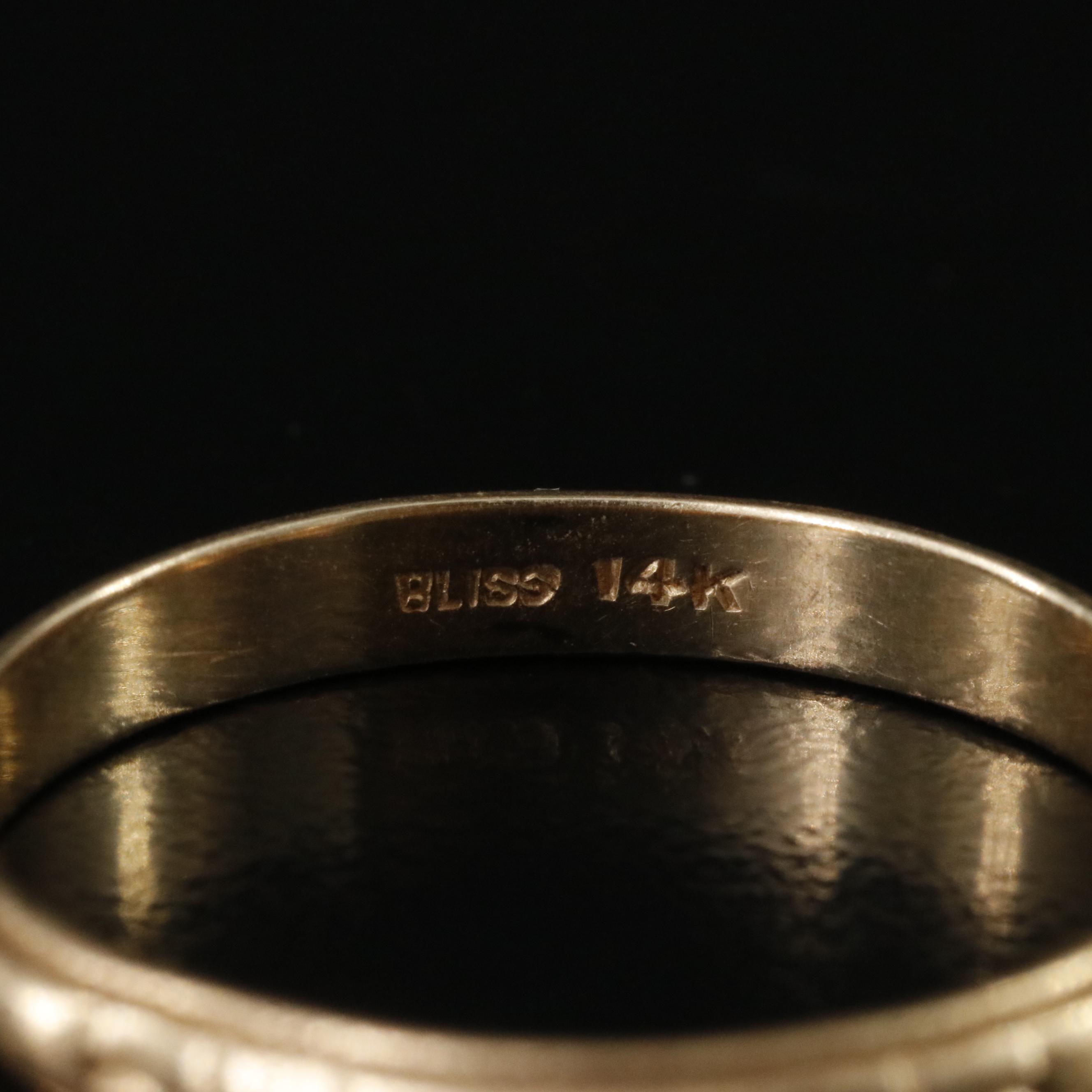 Vintage 14K Orange Blossom Band