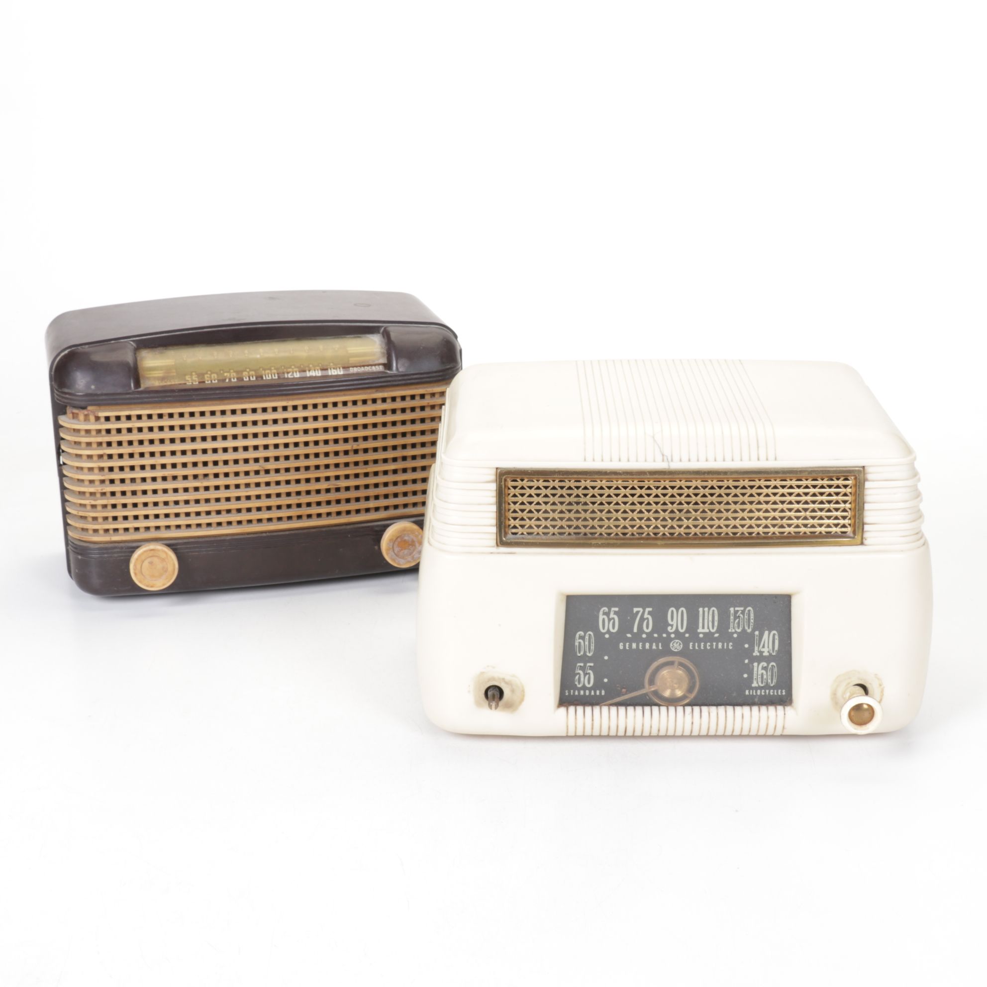 General Electric & Farnsworth Desktop AM/FM Radios, Mid-20th Century
