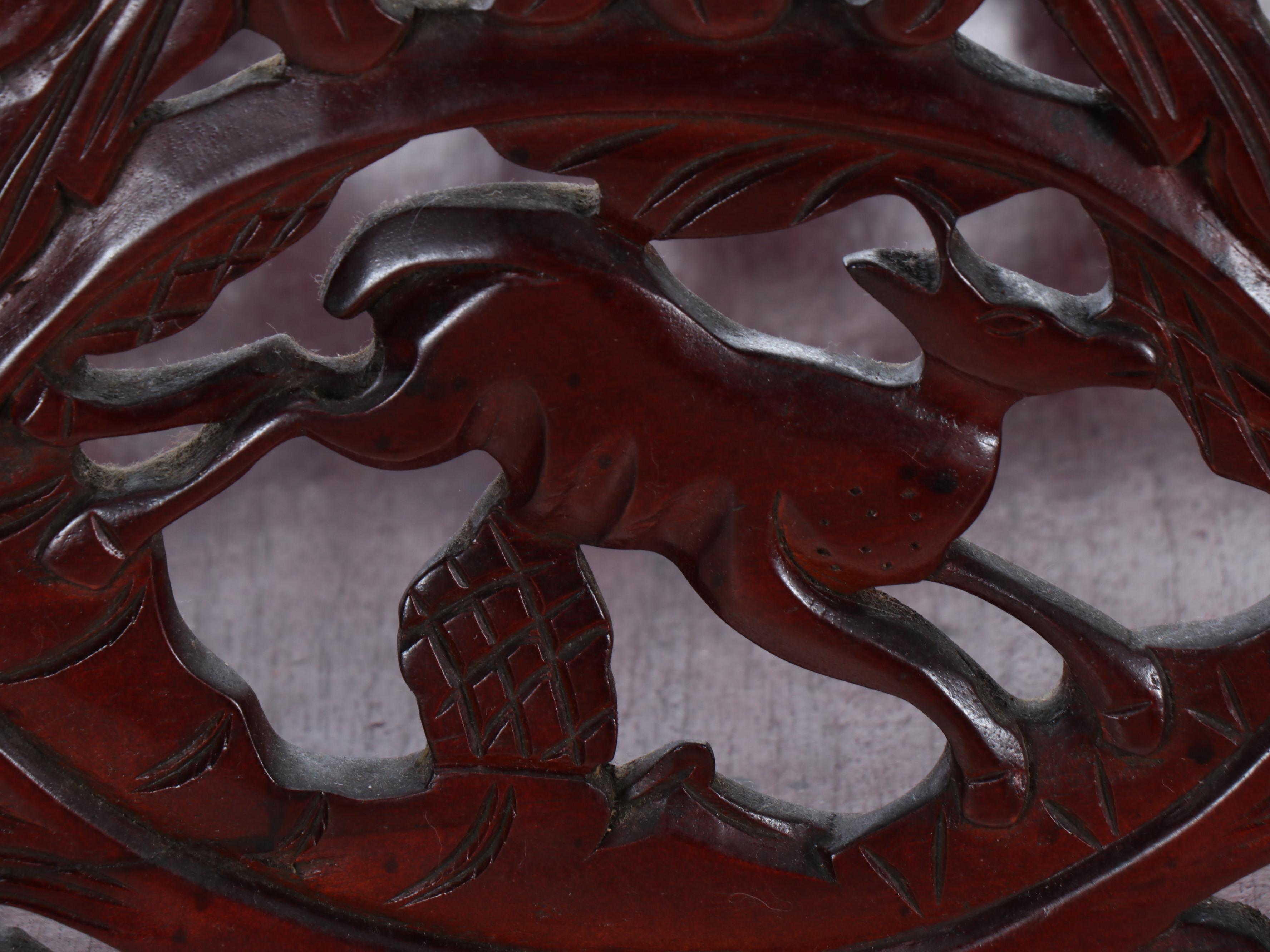 Black Forest Style Carved Wood Plant Stand