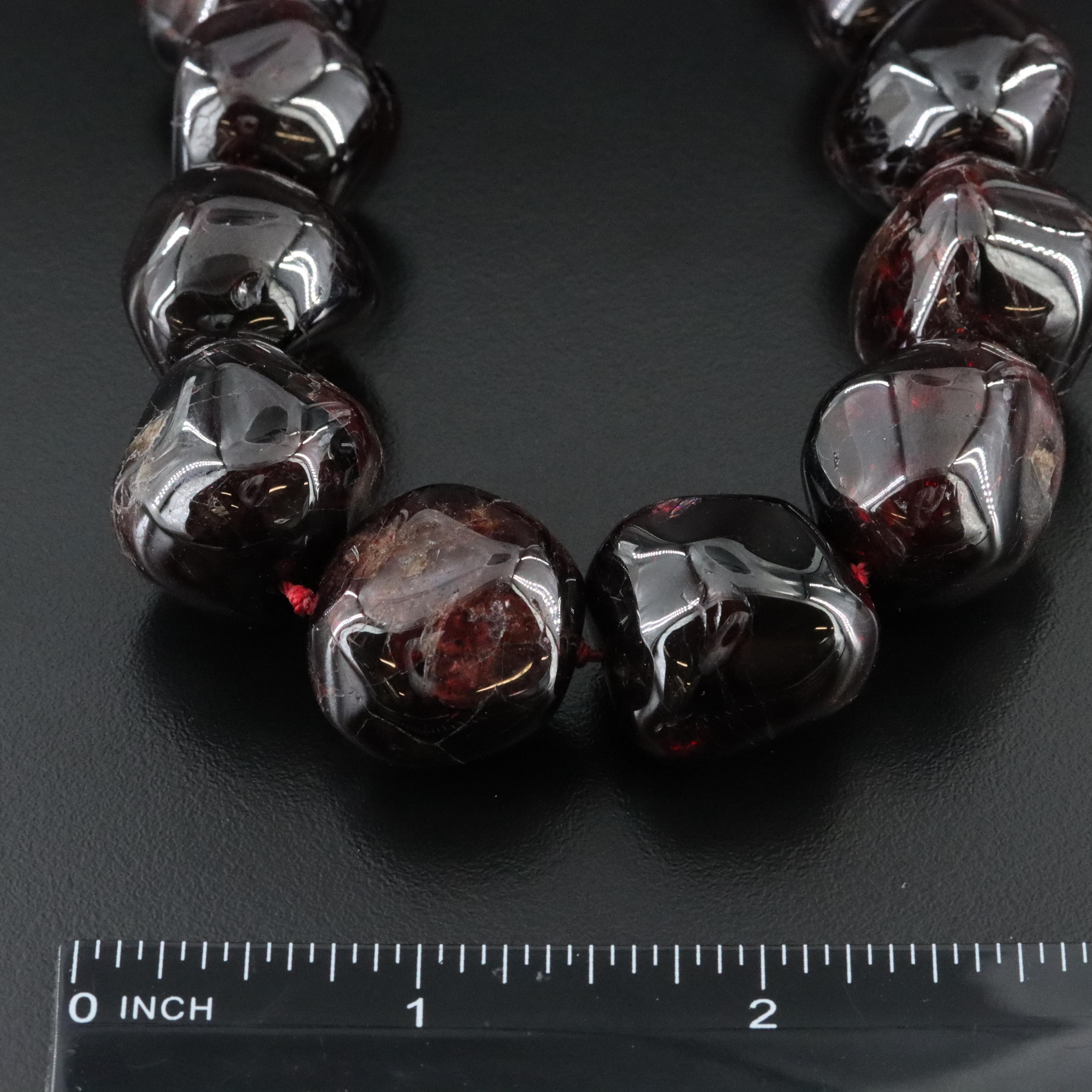 Garnet, Quartzite, and Rhodonite Necklaces