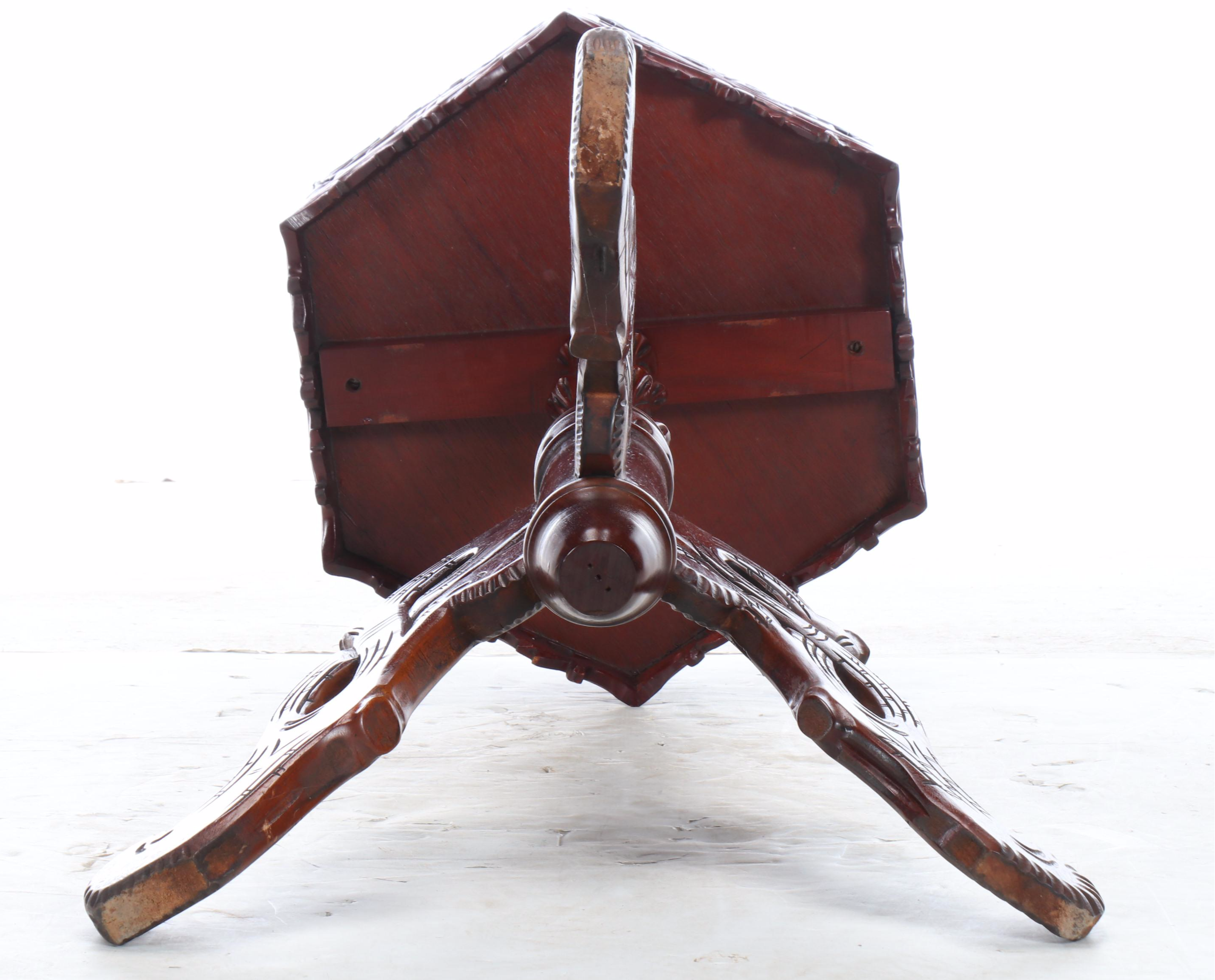 Black Forest Style Carved Wood Plant Stand