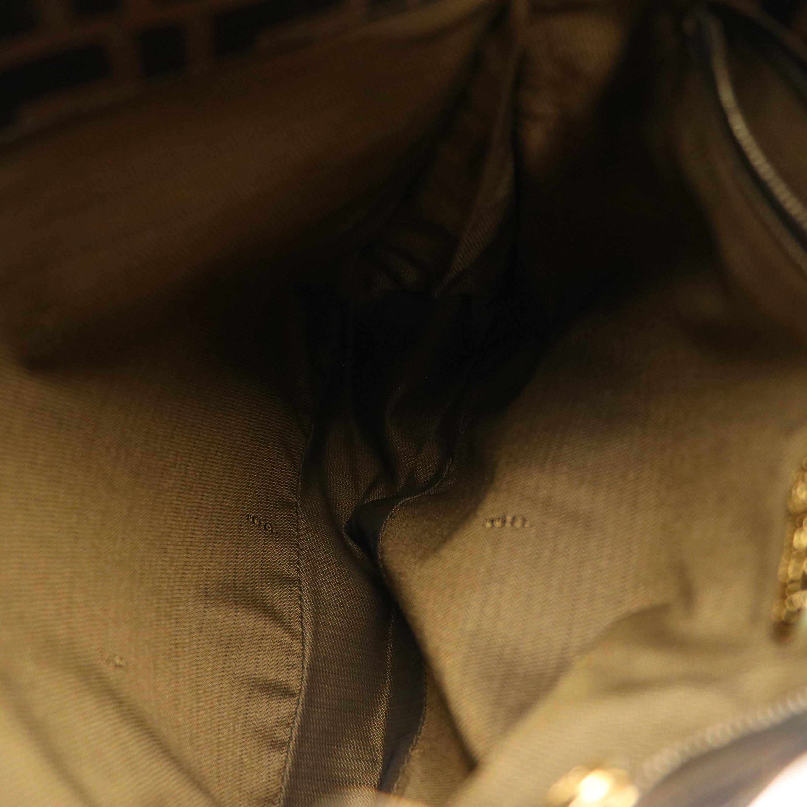 Fendi Asymmetrical Tote in Zucca Canvas and Brown Leather