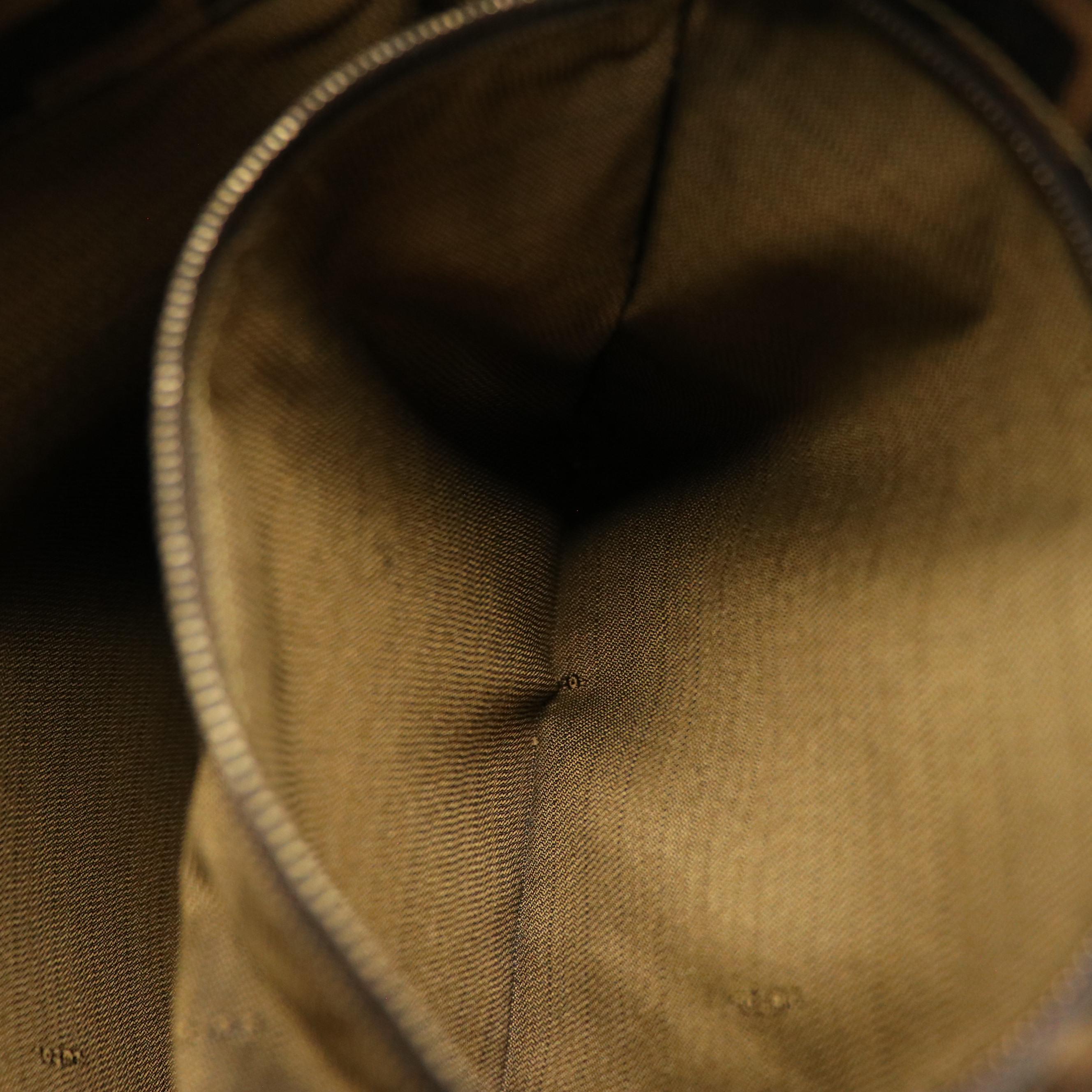 Fendi Asymmetrical Tote in Zucca Canvas and Brown Leather