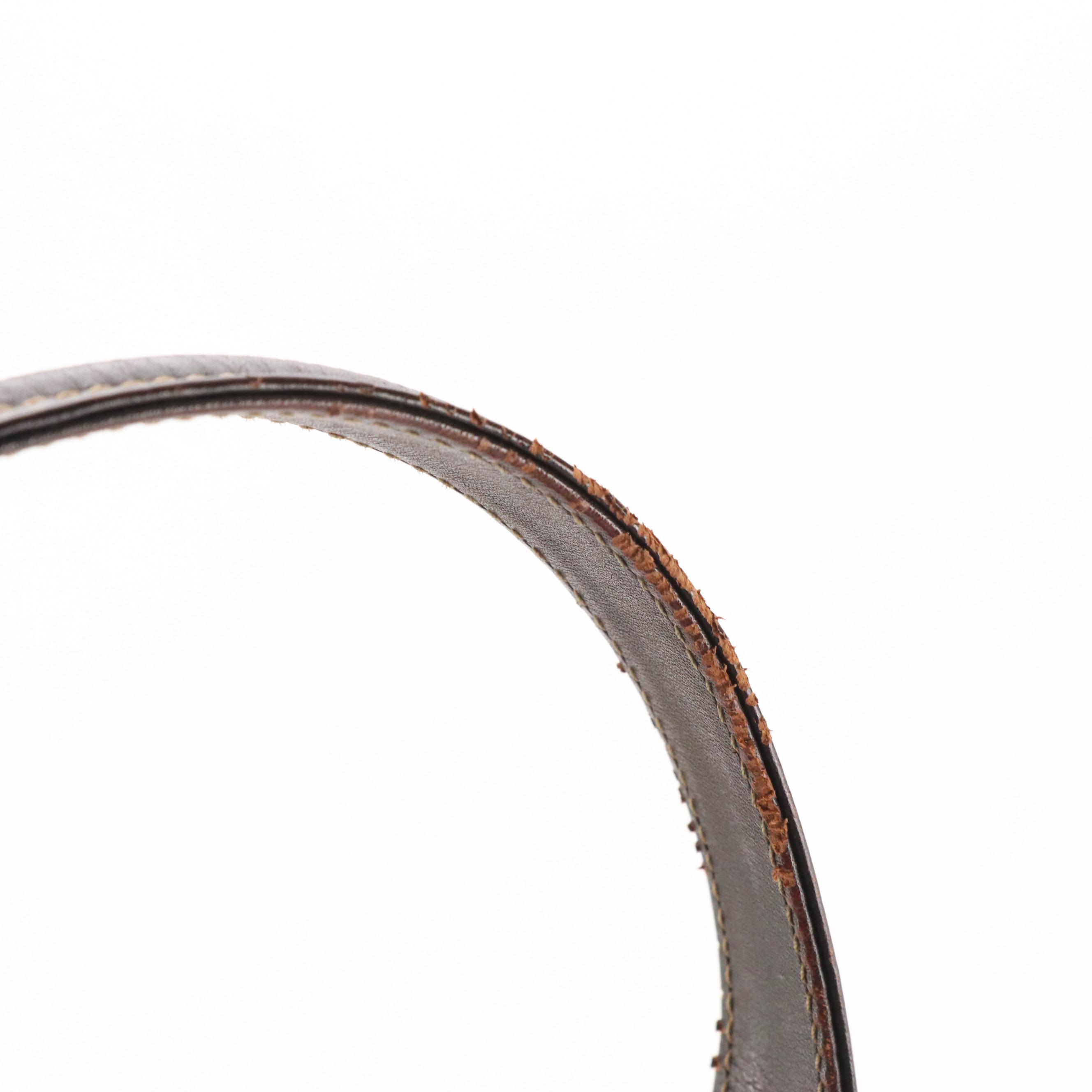 Fendi Asymmetrical Tote in Zucca Canvas and Brown Leather