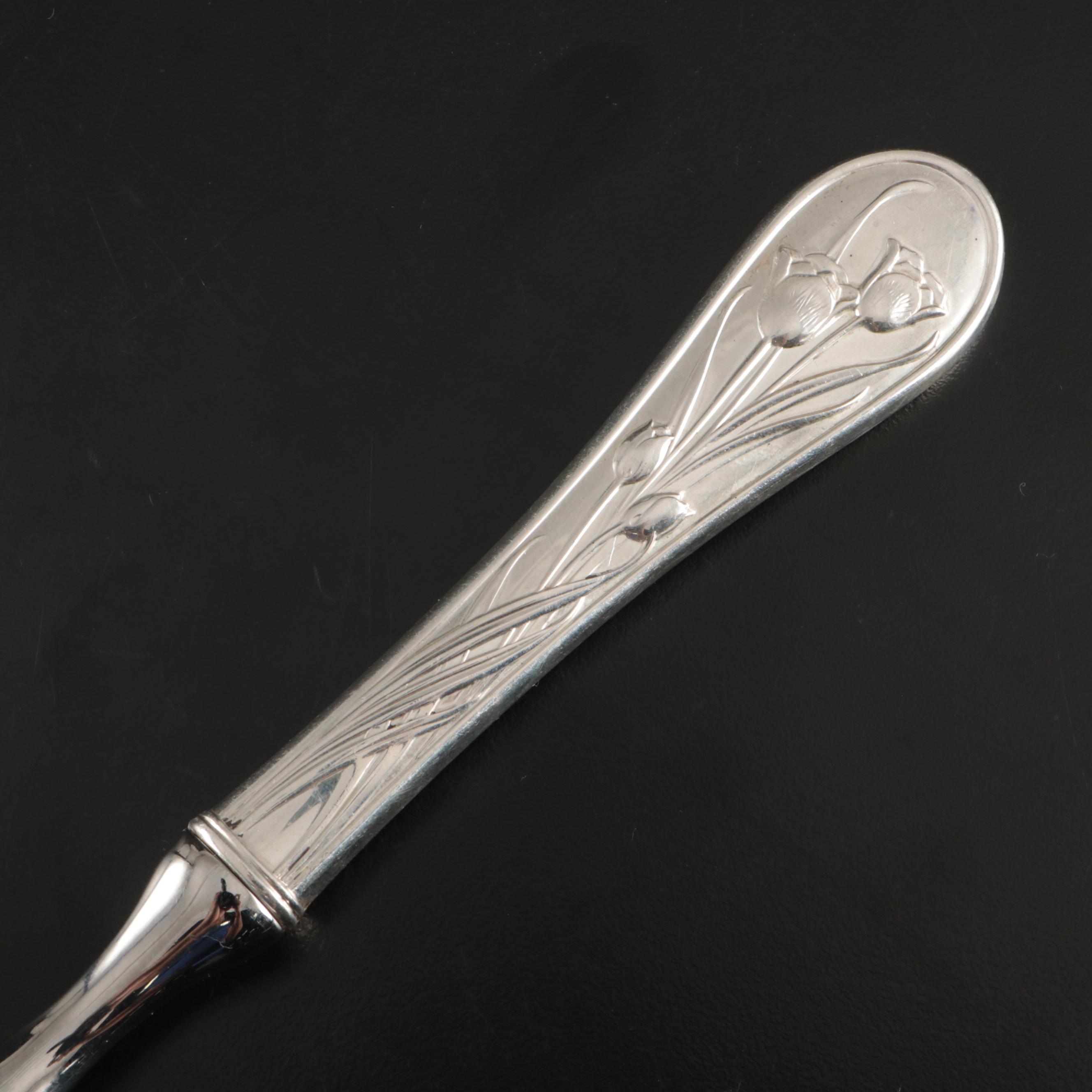 Art Nouveau Style Lunt Sterling Silver Asparagus Server