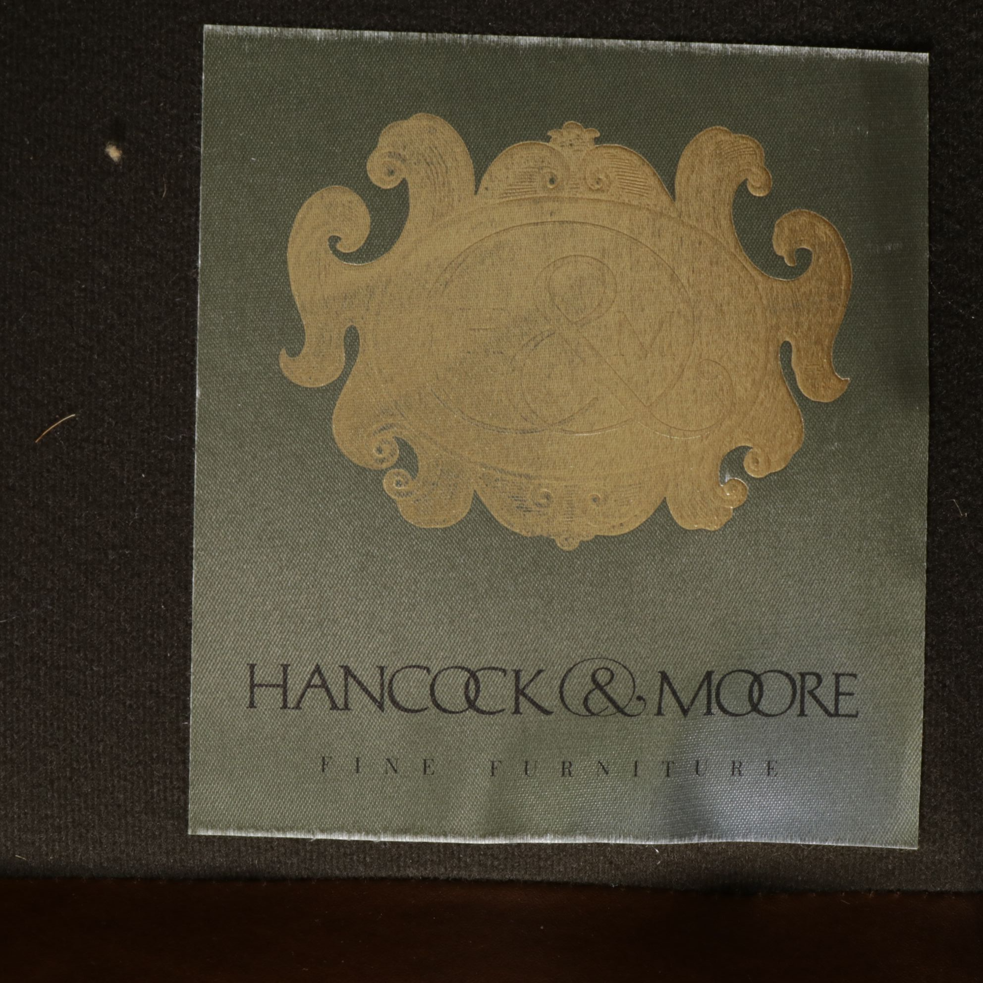 Hancock & Moore Chippendale Style Leather Upholstered Wing Back Armchair