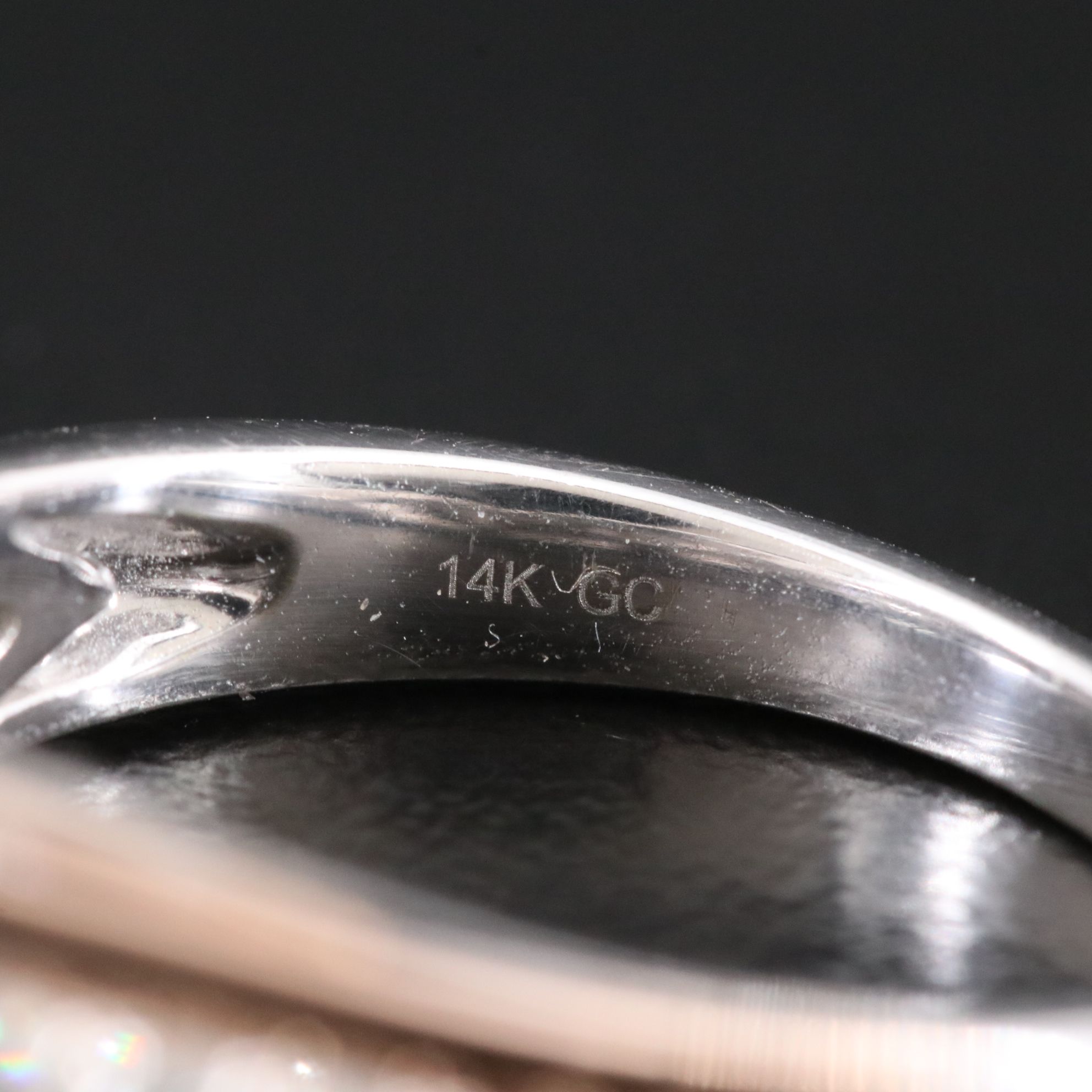 14K 1.57 CTW Lab Grown Diamond Ring with Rose Gold Accent