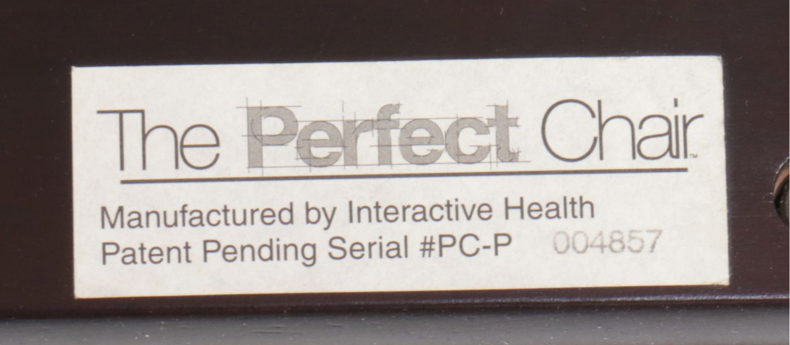Interactive Health "The Perfect Chair" Upholstered Wood Recliner