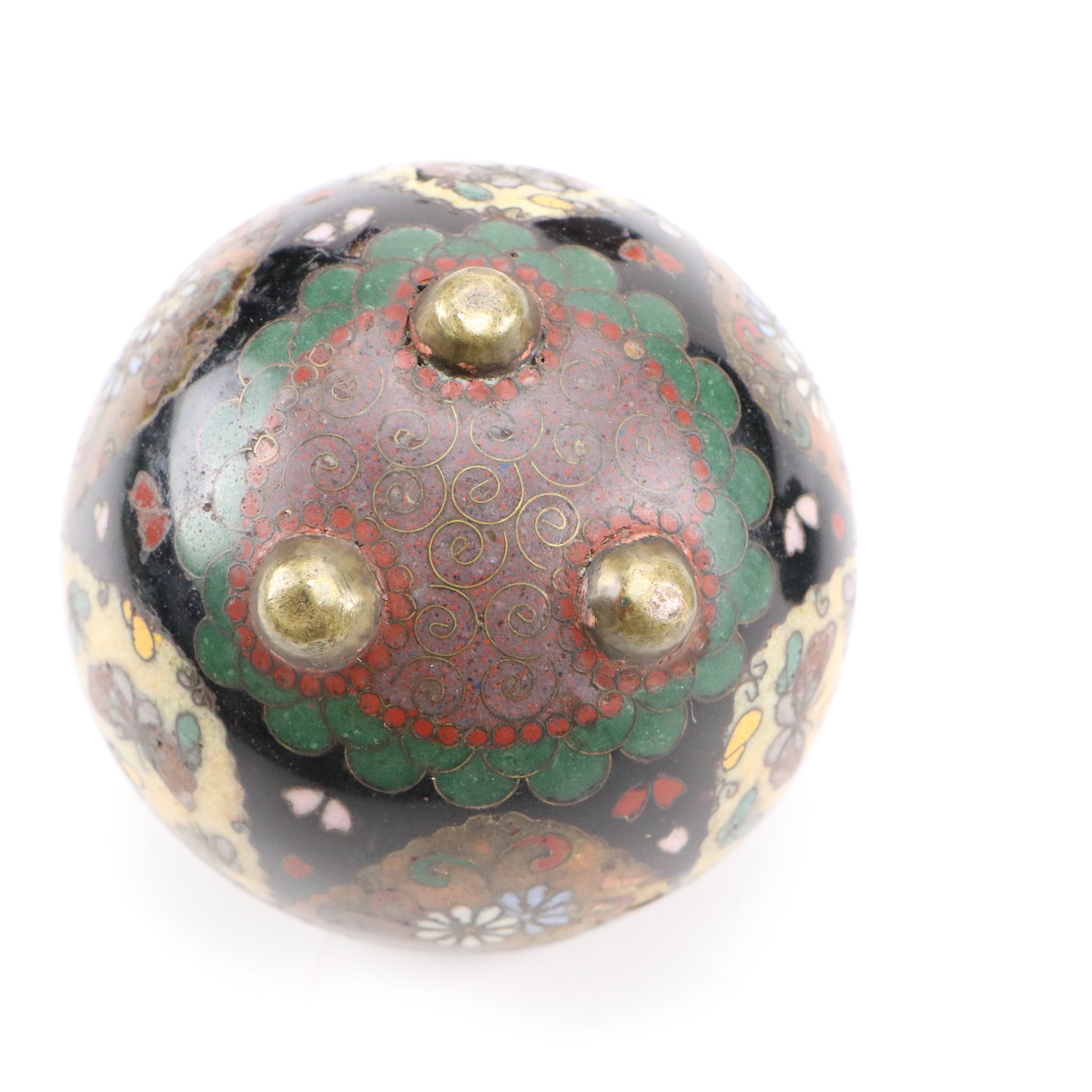 Chinese Cloisonné Silk Iron with Other Enameled Metal Jars, Boxes and More