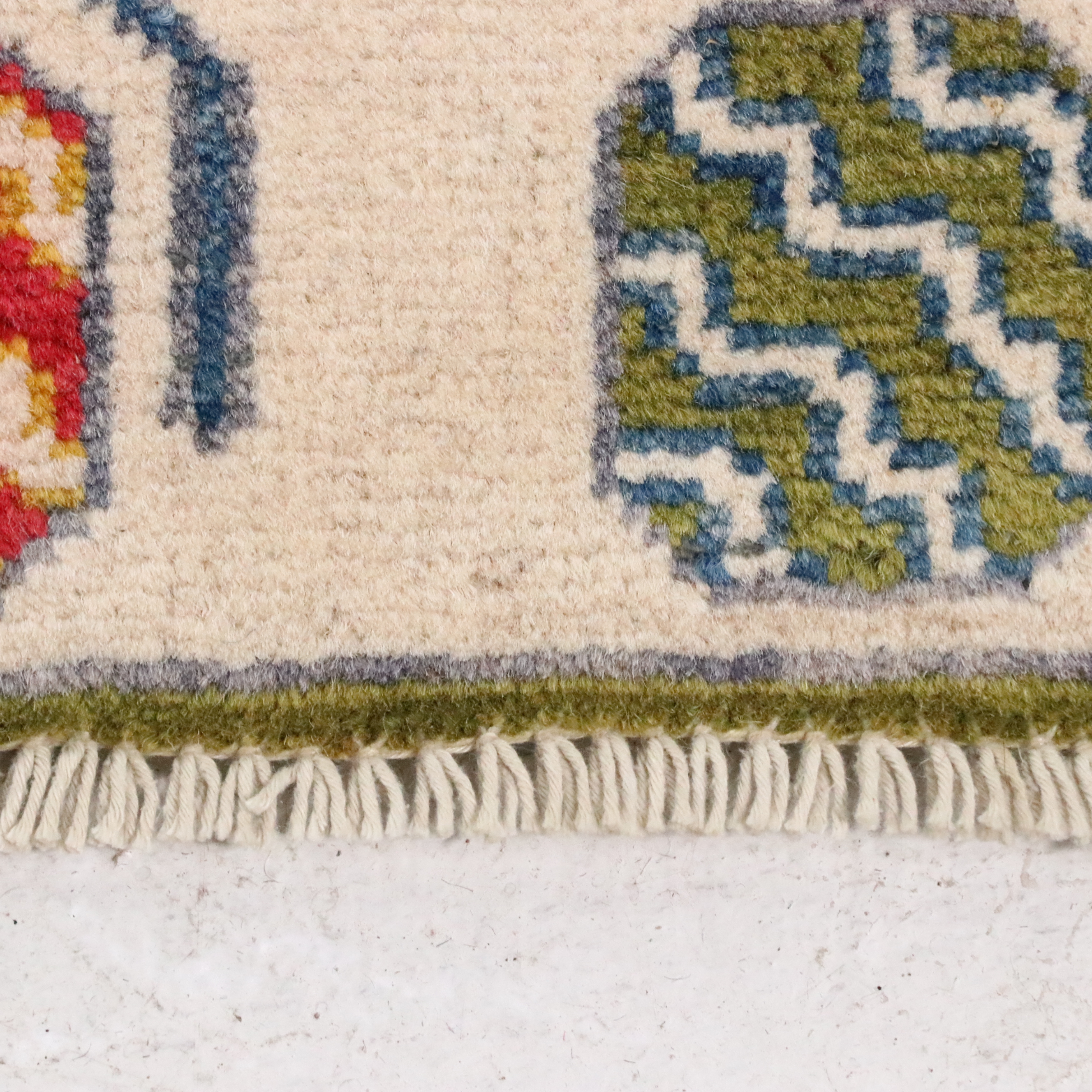 4'2 x 5'11 Hand-Knotted Afghan Pictorial War Area Rug