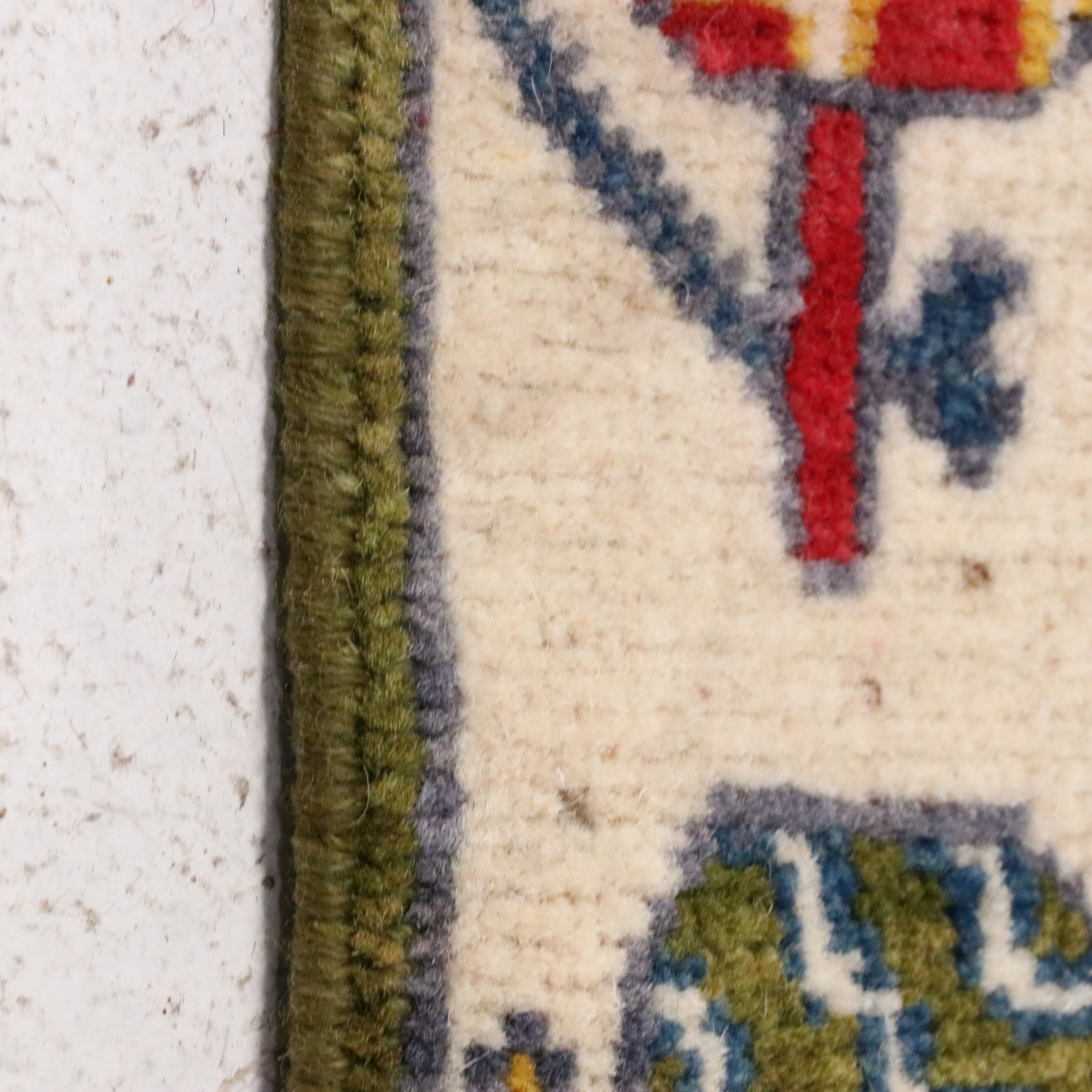 4'2 x 5'11 Hand-Knotted Afghan Pictorial War Area Rug