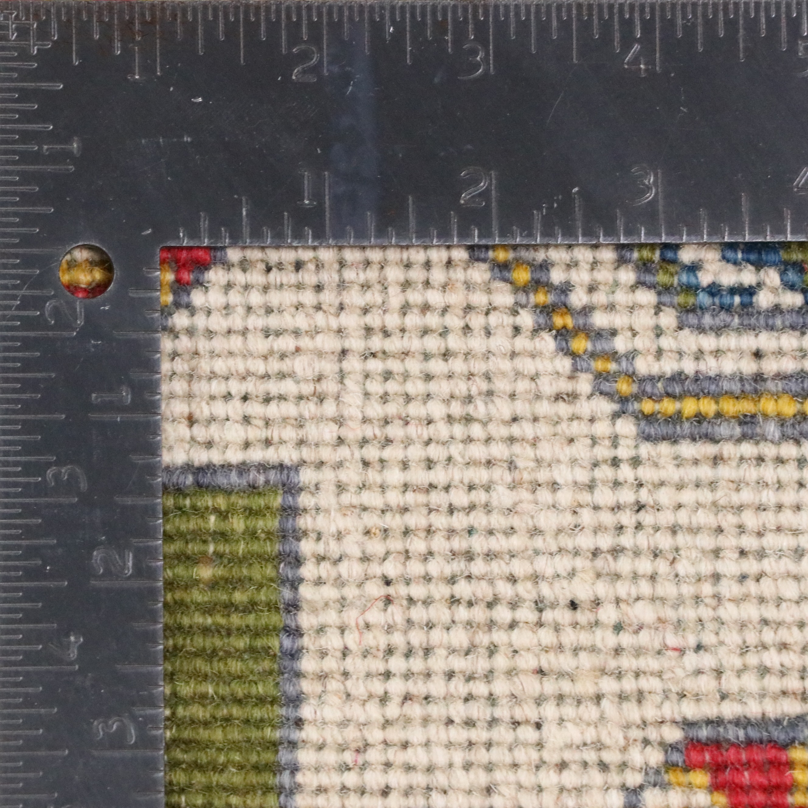 4'2 x 5'11 Hand-Knotted Afghan Pictorial War Area Rug