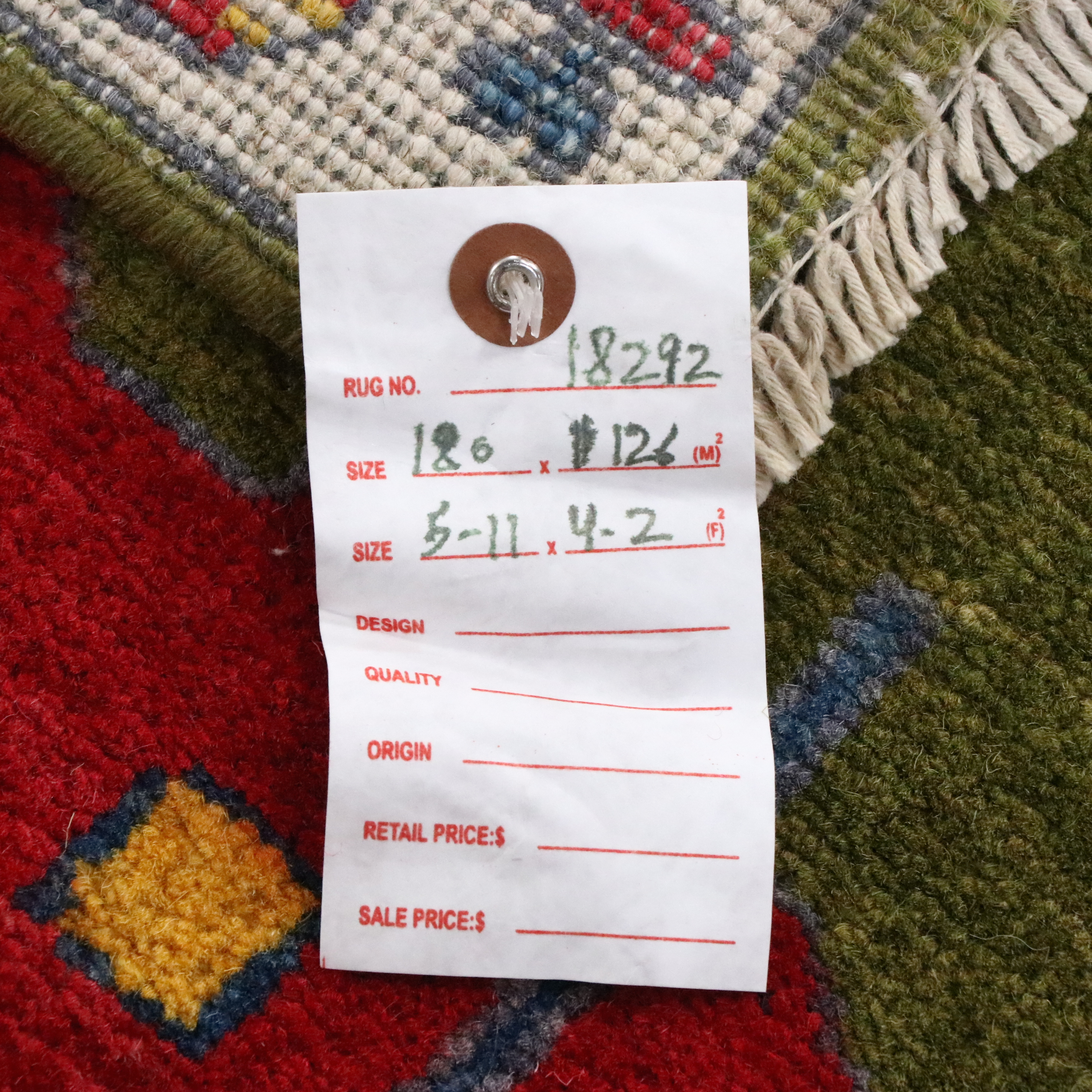 4'2 x 5'11 Hand-Knotted Afghan Pictorial War Area Rug