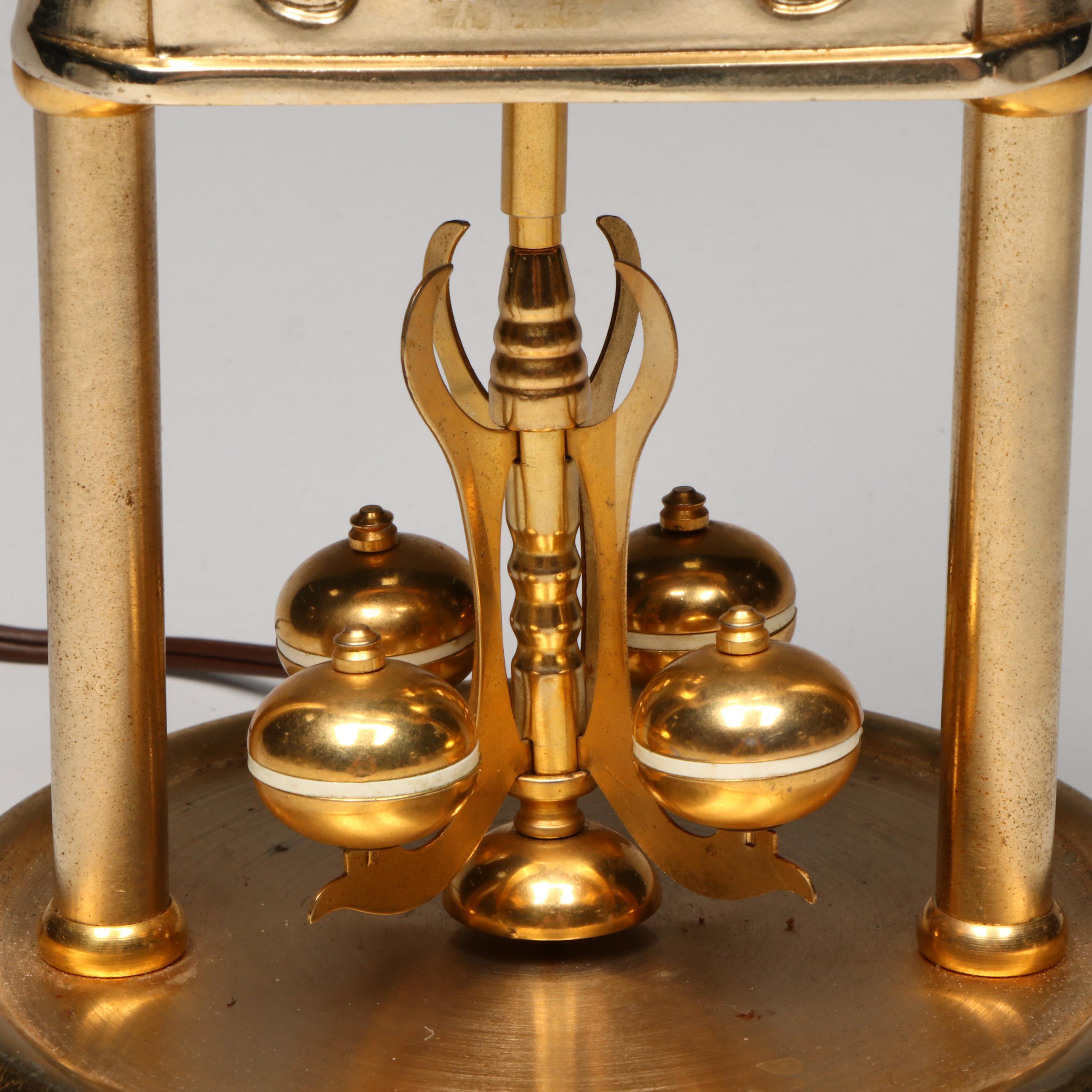 United Brass Finish Electric Anniversary Mantel Clock