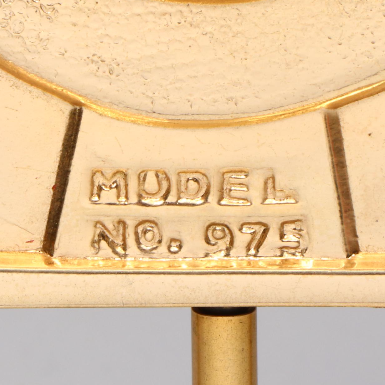 United Brass Finish Electric Anniversary Mantel Clock