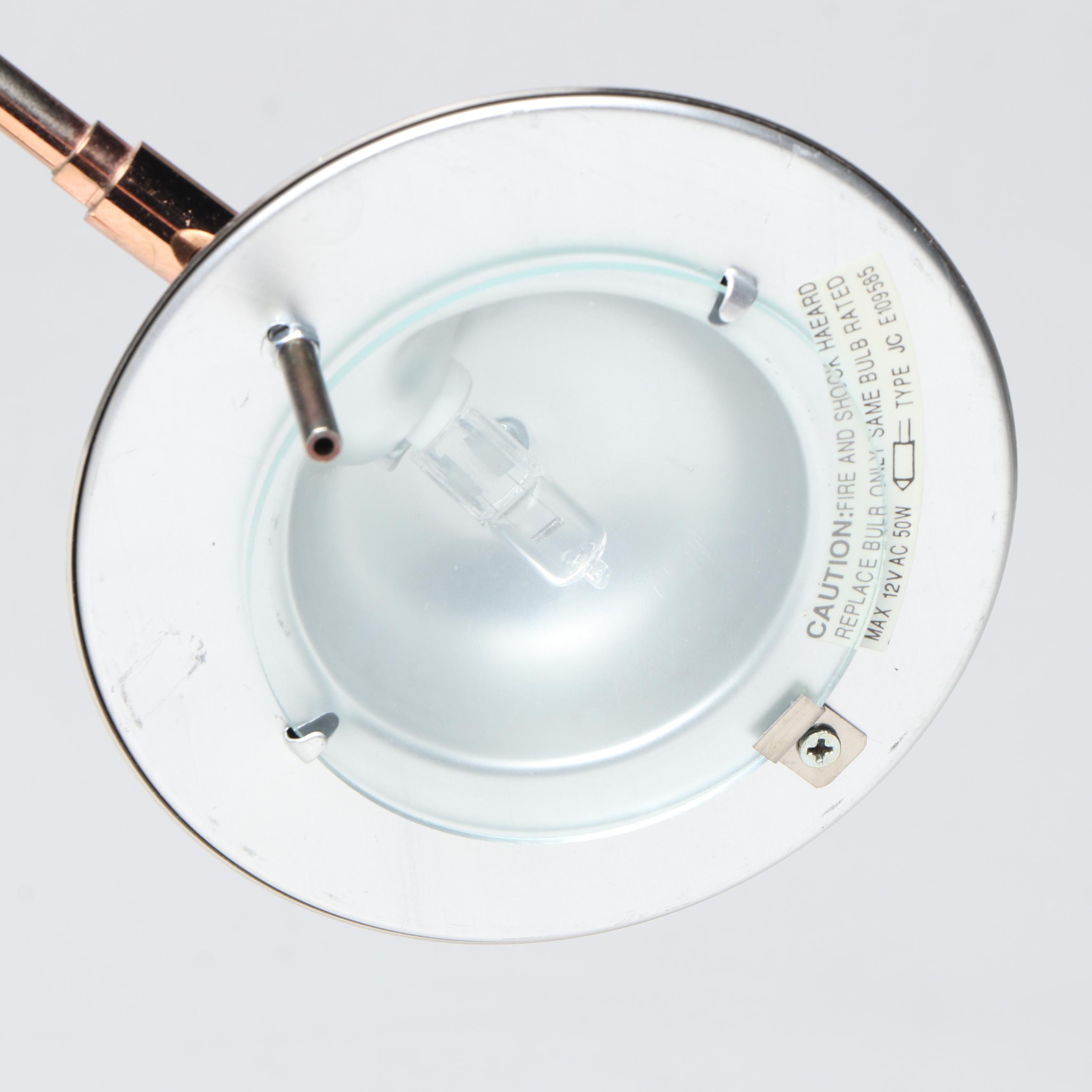 Lite Source Postmodern Chrome and Rose Gold Finish Cantilever Desk Lamp