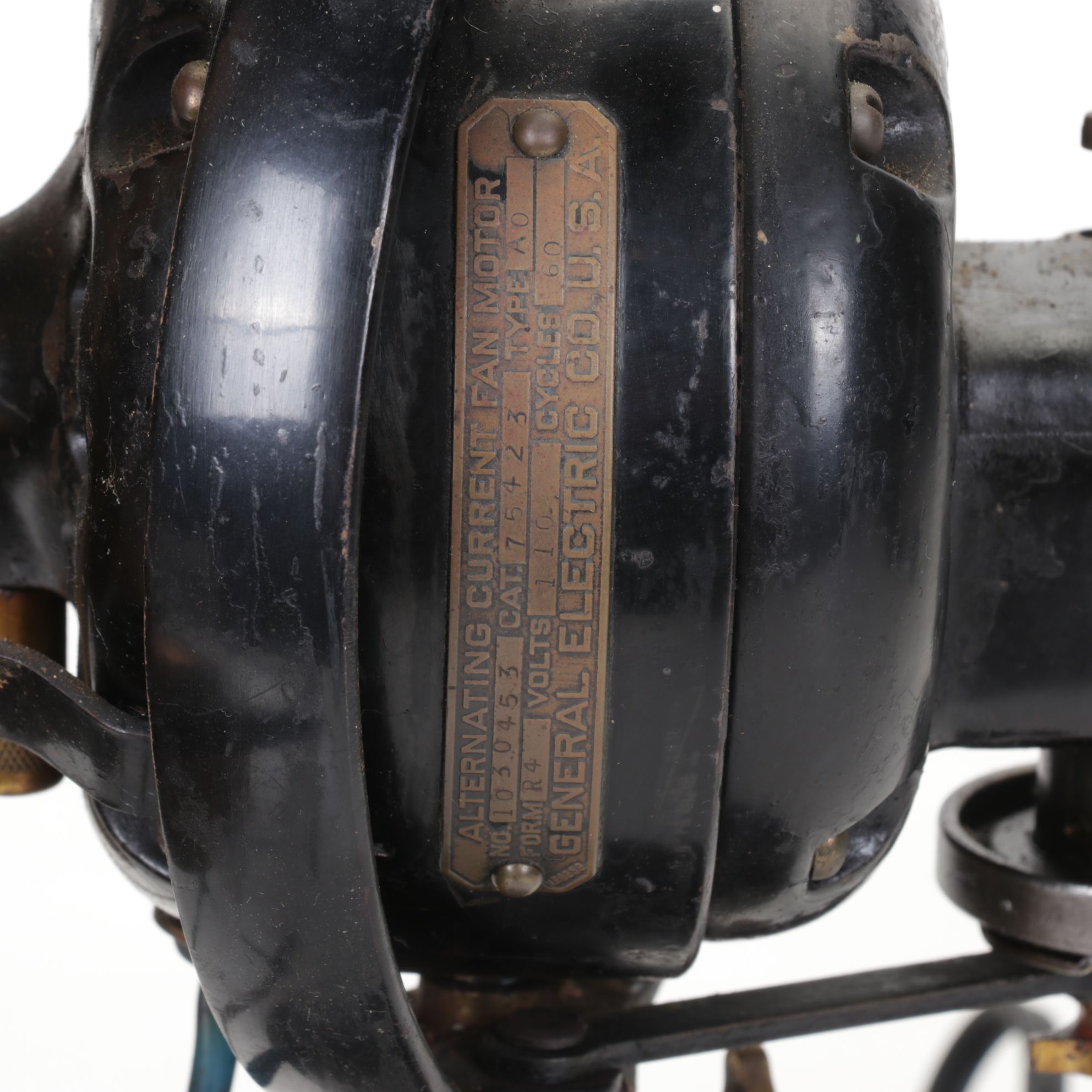 Robbins & Myers & GE Industrial Style Cast Metal Cage Desk Fans