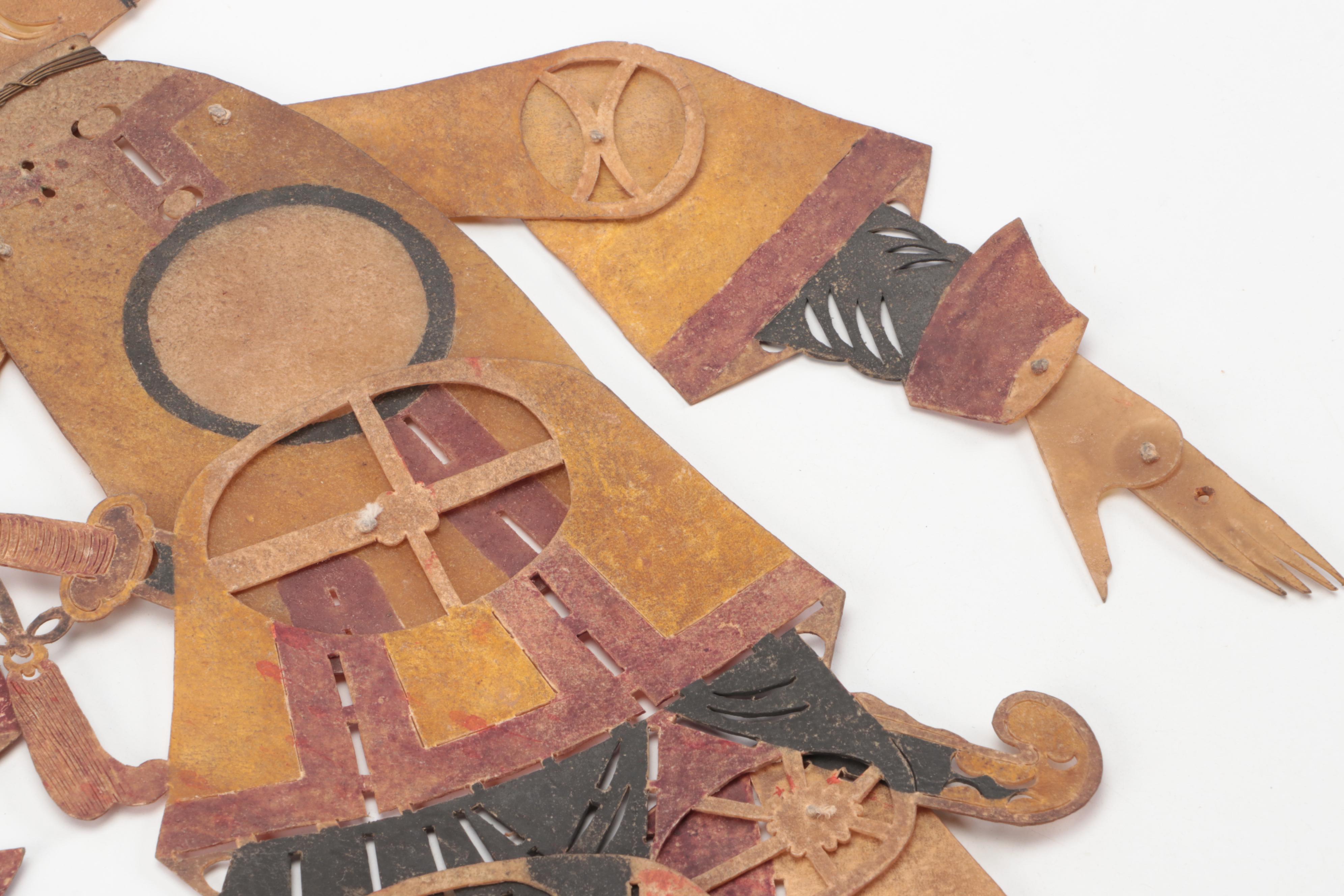 Chinese Soldier Vellum Shadow Puppet, Circa 1870