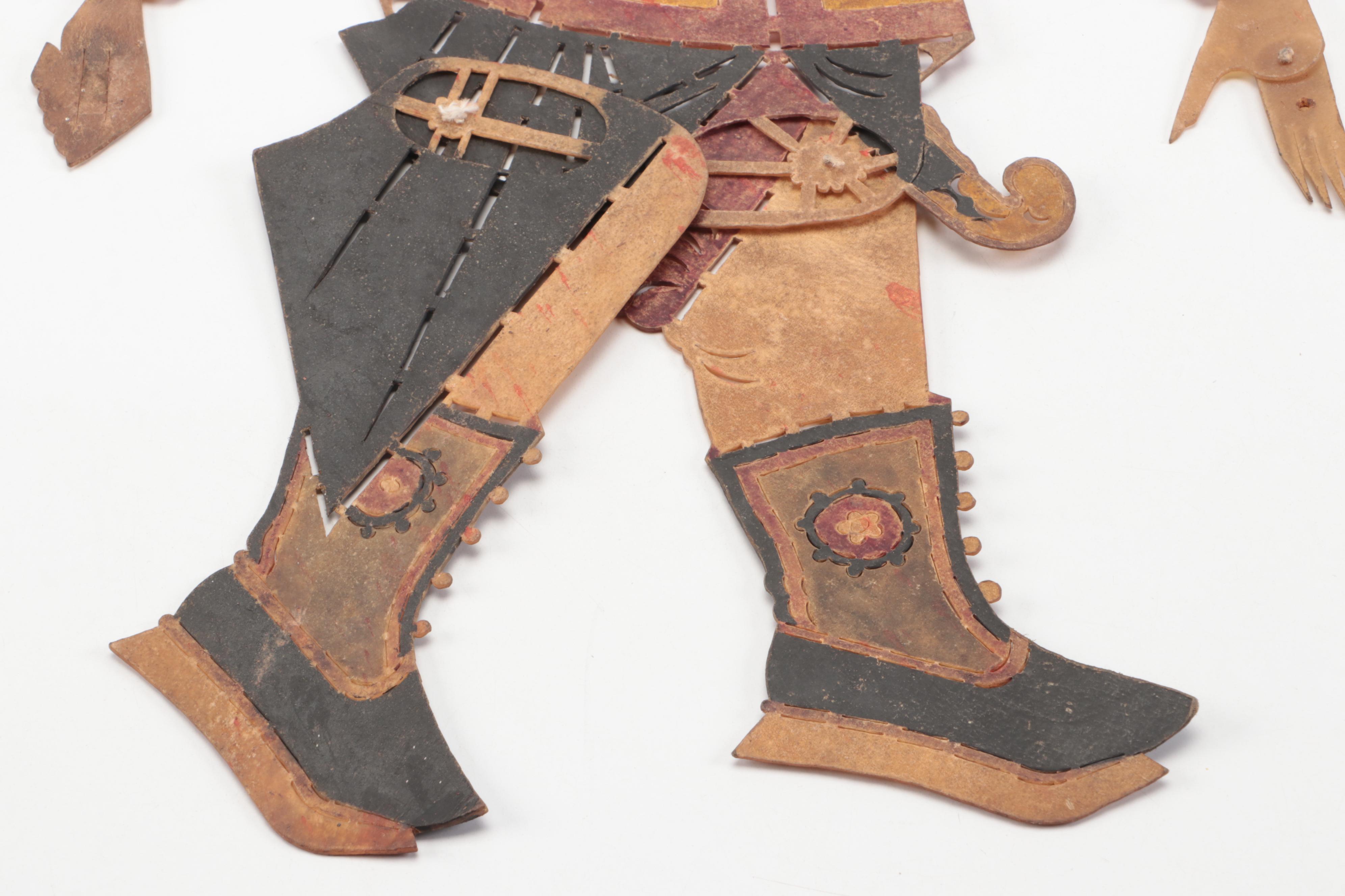 Chinese Soldier Vellum Shadow Puppet, Circa 1870