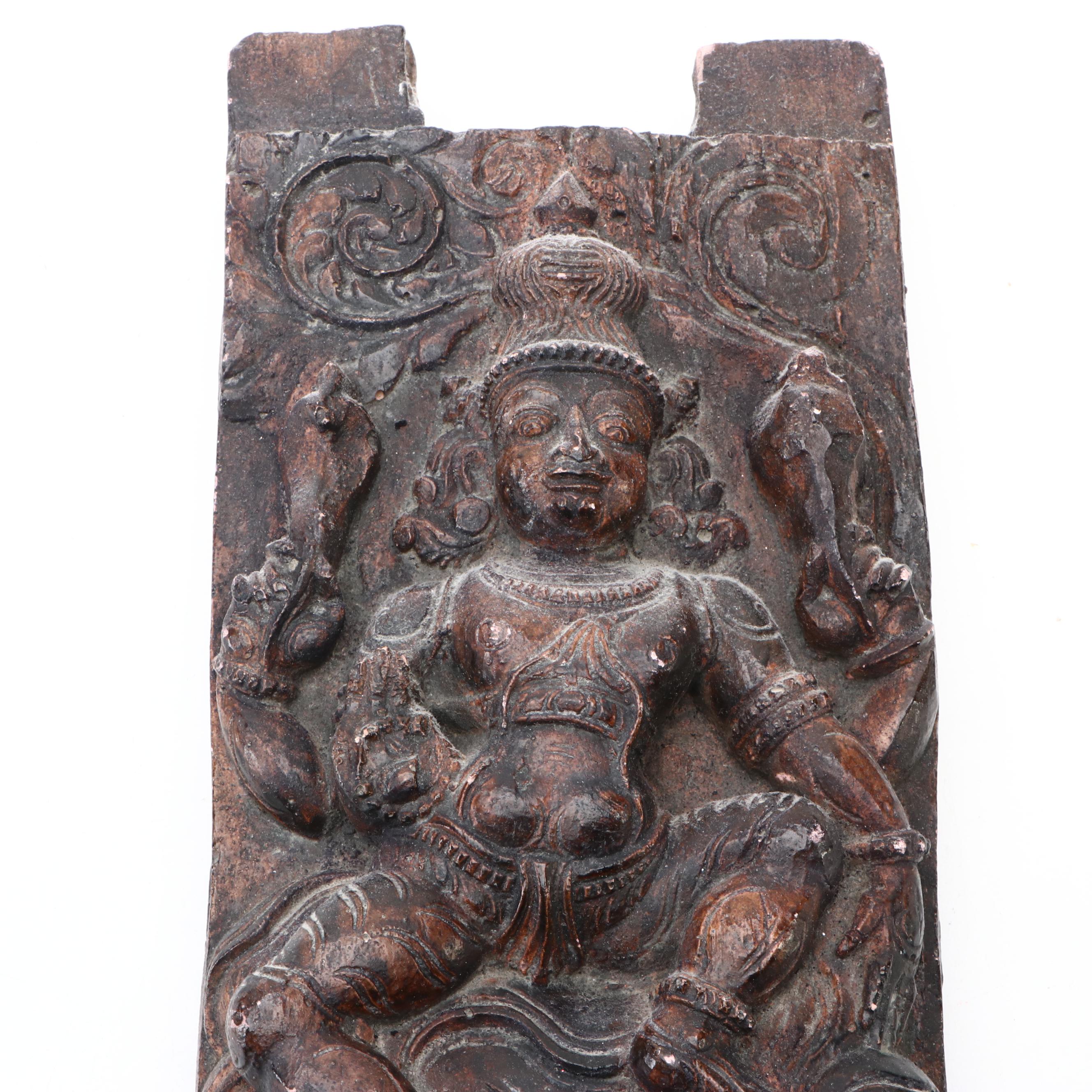 Igorot Busts with Indian Textile Printing Blocks and Carved Panel