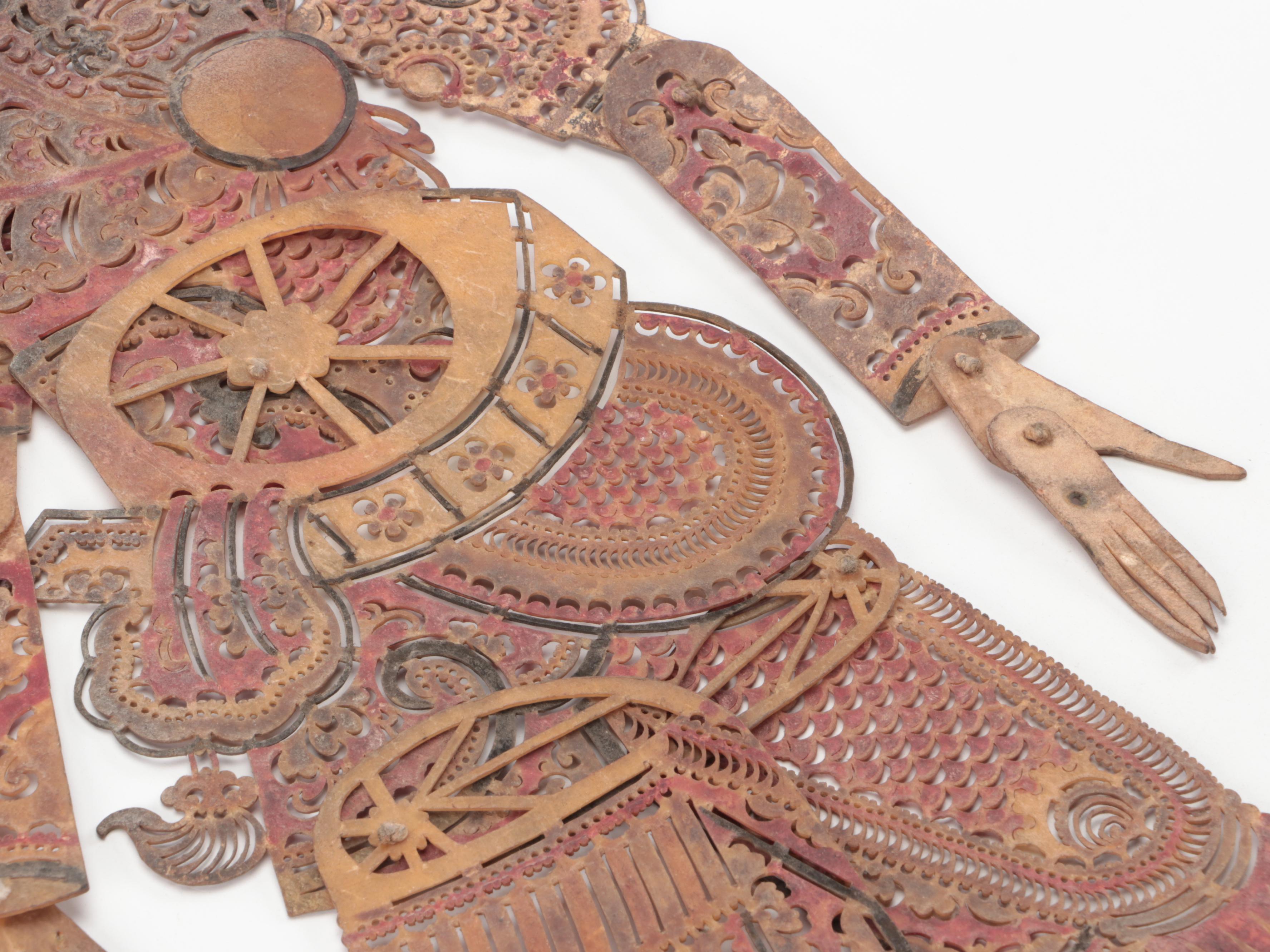 Chinese Lady Vellum Shadow Puppet, Circa 1870