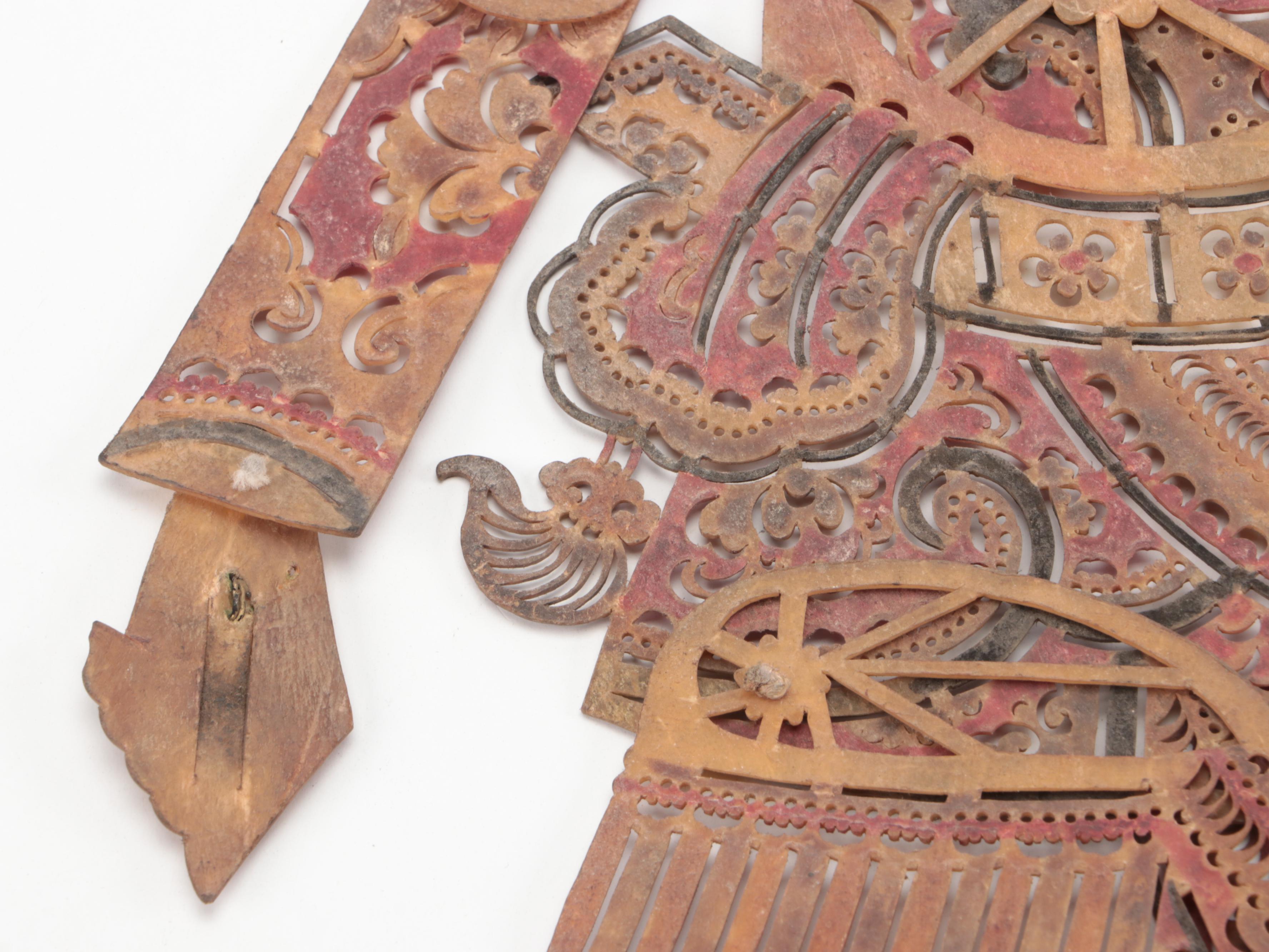 Chinese Lady Vellum Shadow Puppet, Circa 1870