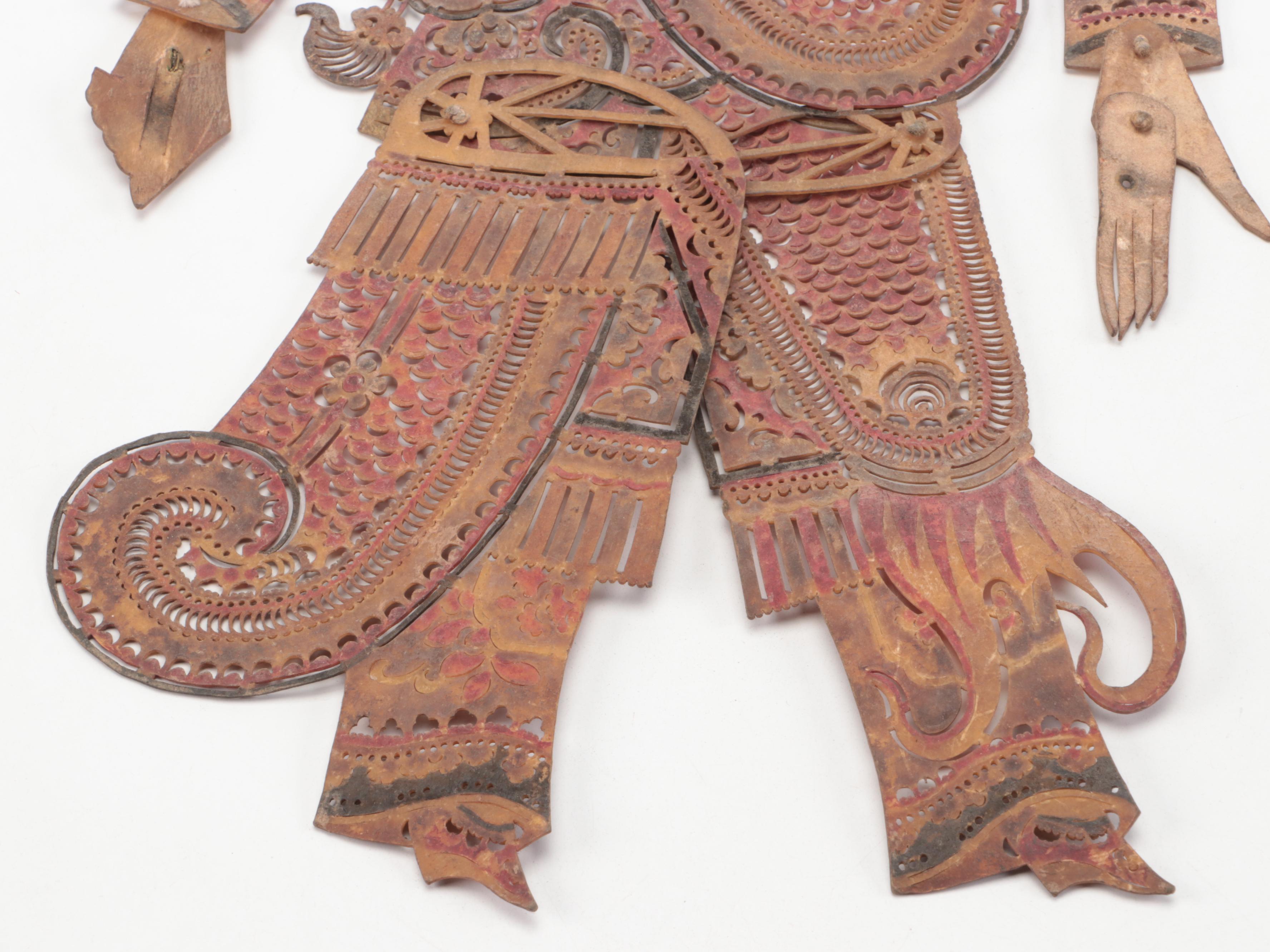 Chinese Lady Vellum Shadow Puppet, Circa 1870