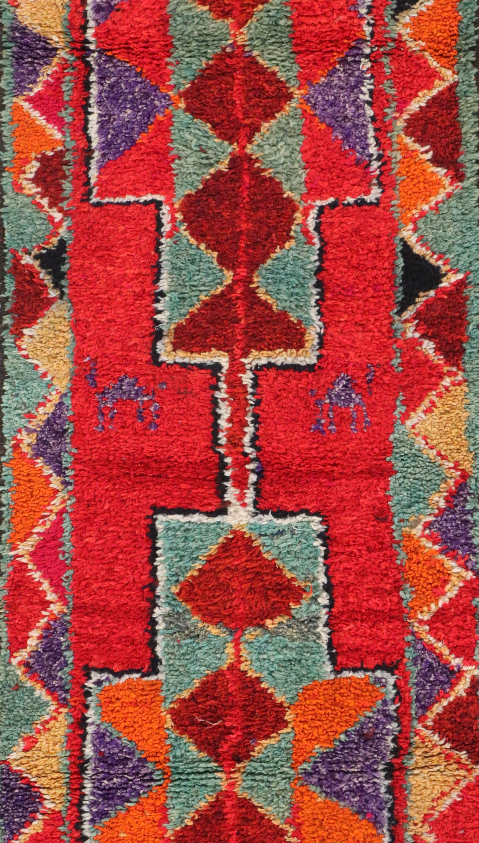 3'2 x 11'9 Hand-Knotted Moroccan Berber Long Rug