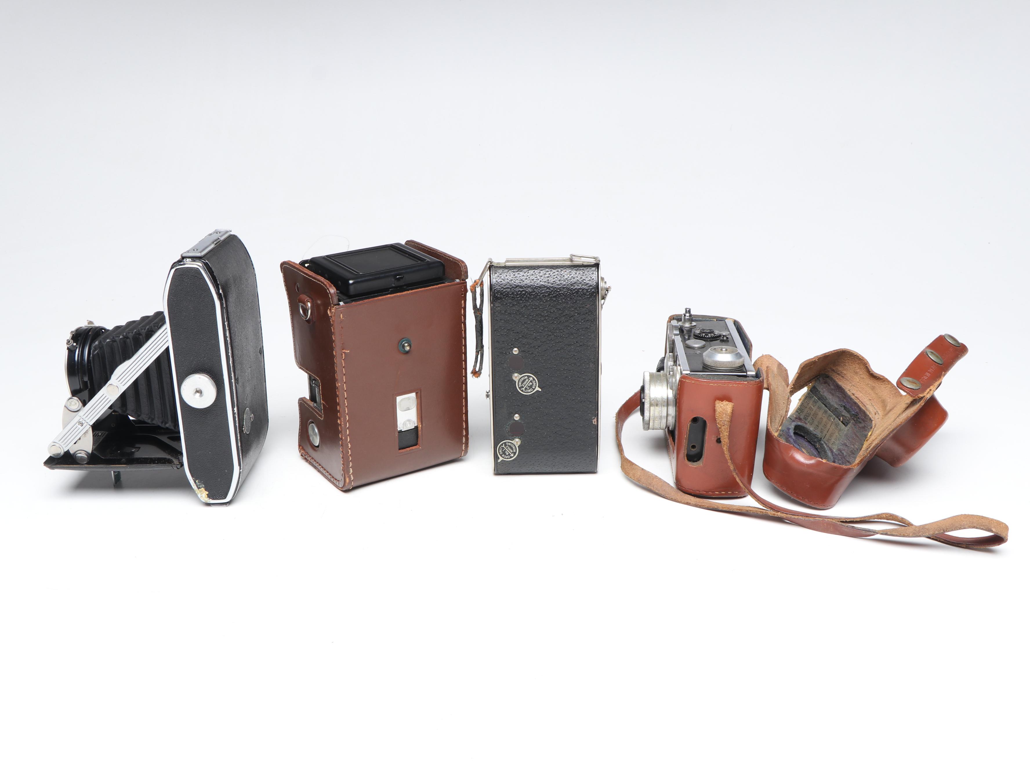 Brownie Six 16 Box Camera, Universal Uniflex II, and More Cameras and Parts