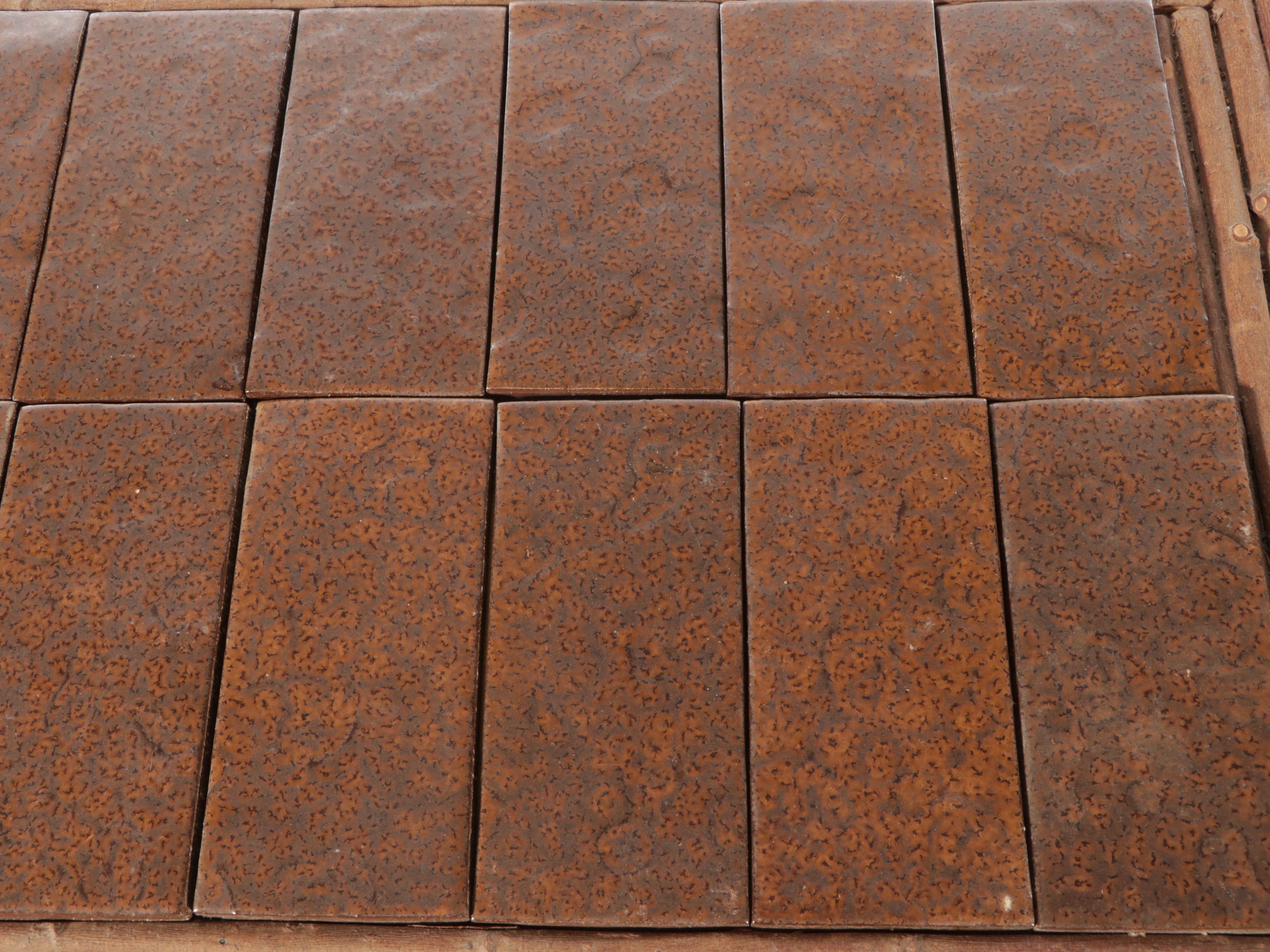 Robert Beaven Adirondack Style Root Wood Console Table with Tile Top