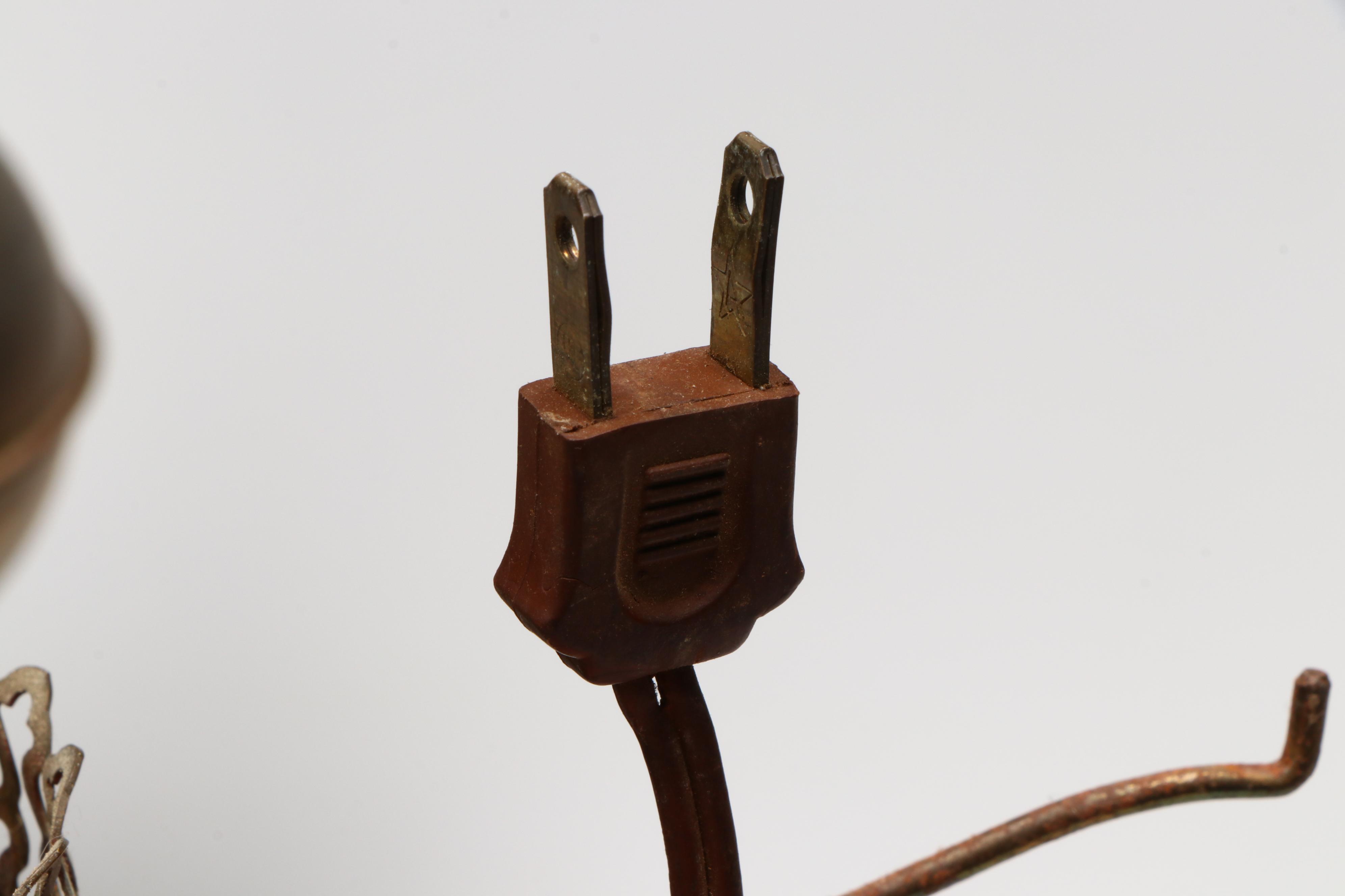 Victorian Style Brass and Glass Oil Lamps, Some Adapted