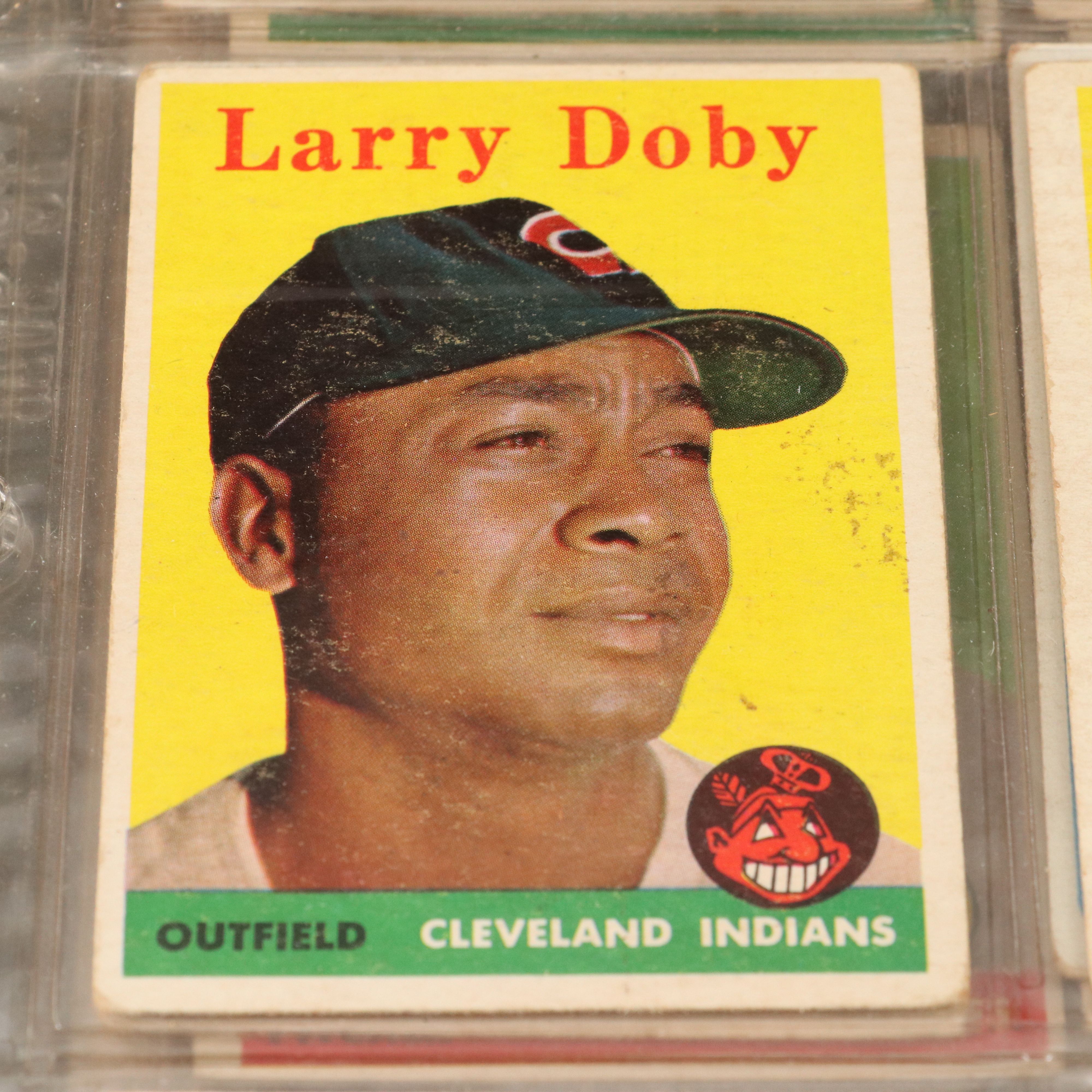 Topps Baseball Cards with Booklets Featuring Ron Santo and Larry Doby, 1958-1970