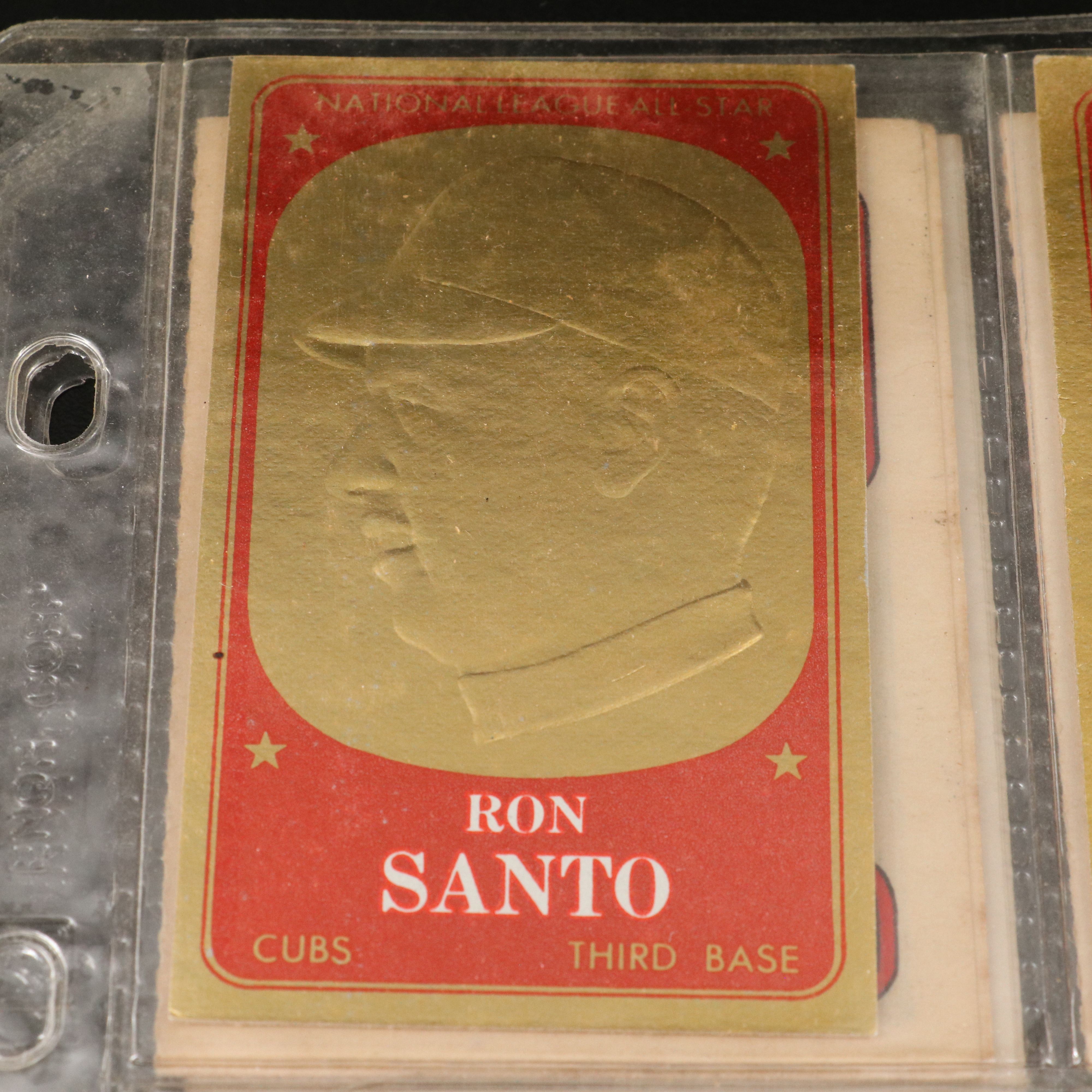 Topps Baseball Cards with Booklets Featuring Ron Santo and Larry Doby, 1958-1970