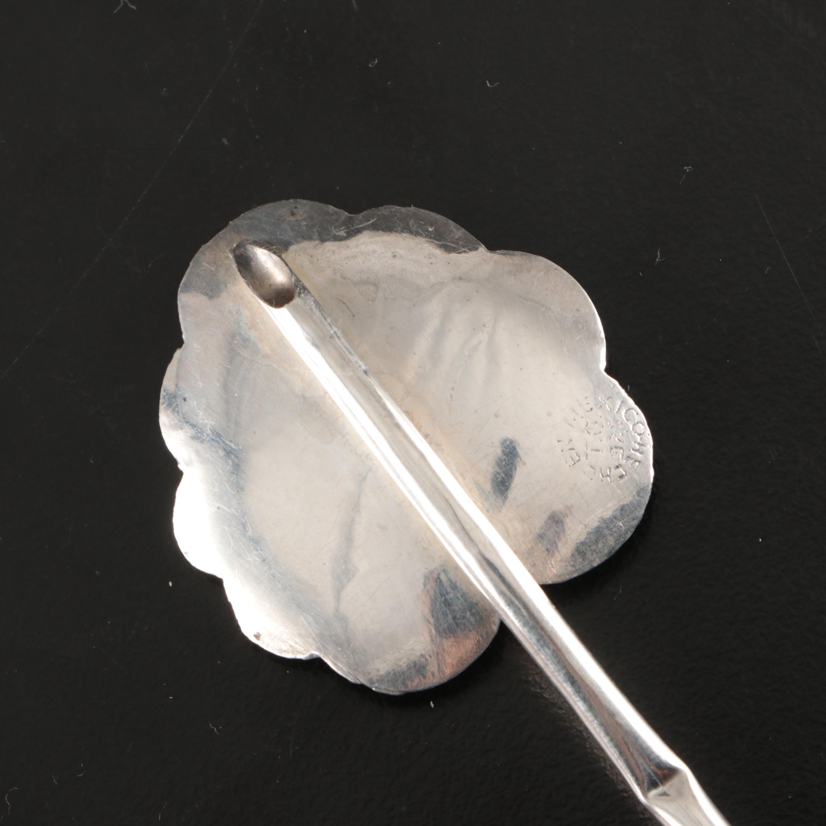 Mexican Sterling Silver Leaf Iced Tea Spoons