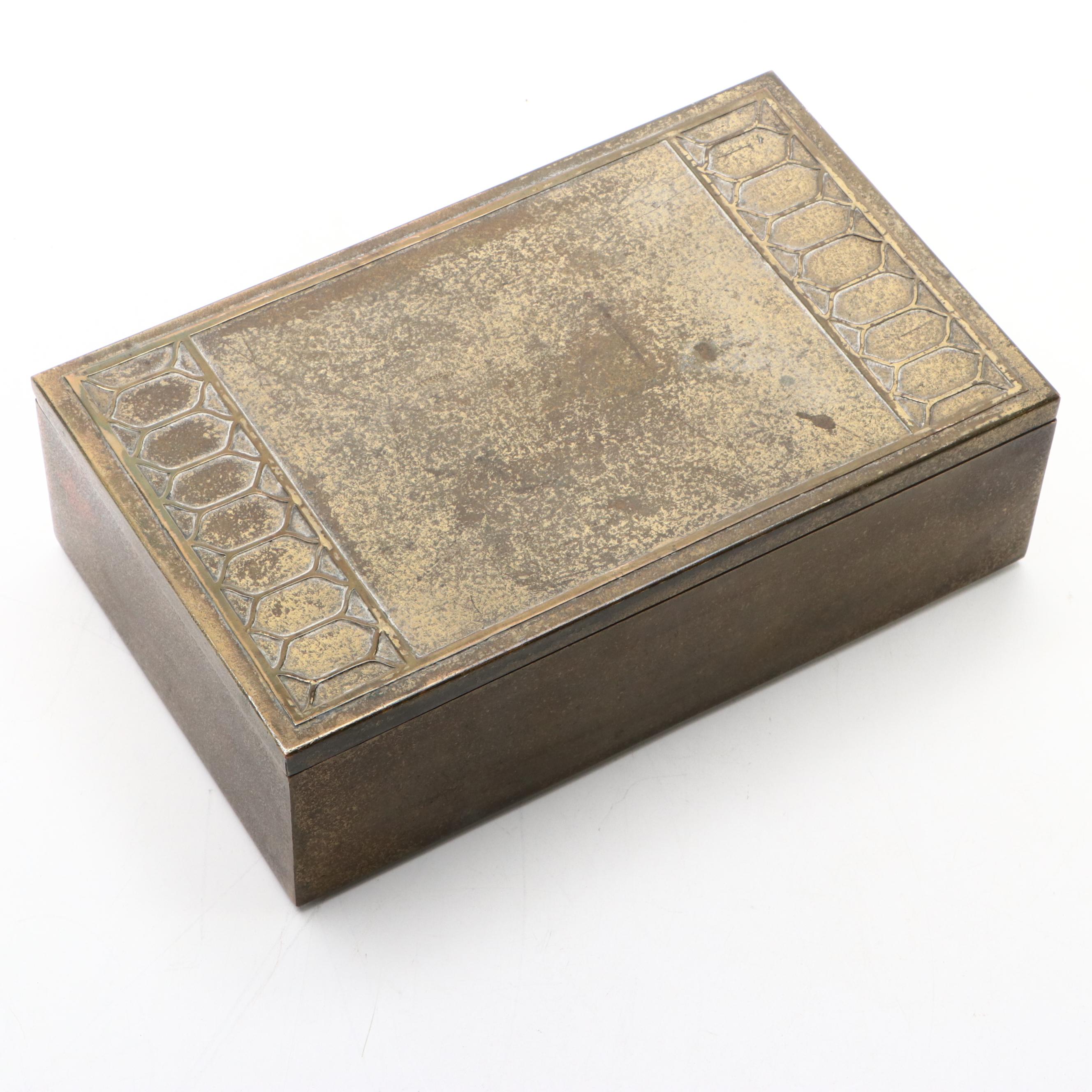 Silver Crest Art Deco Style Bronze Humidor, Early 20th Century