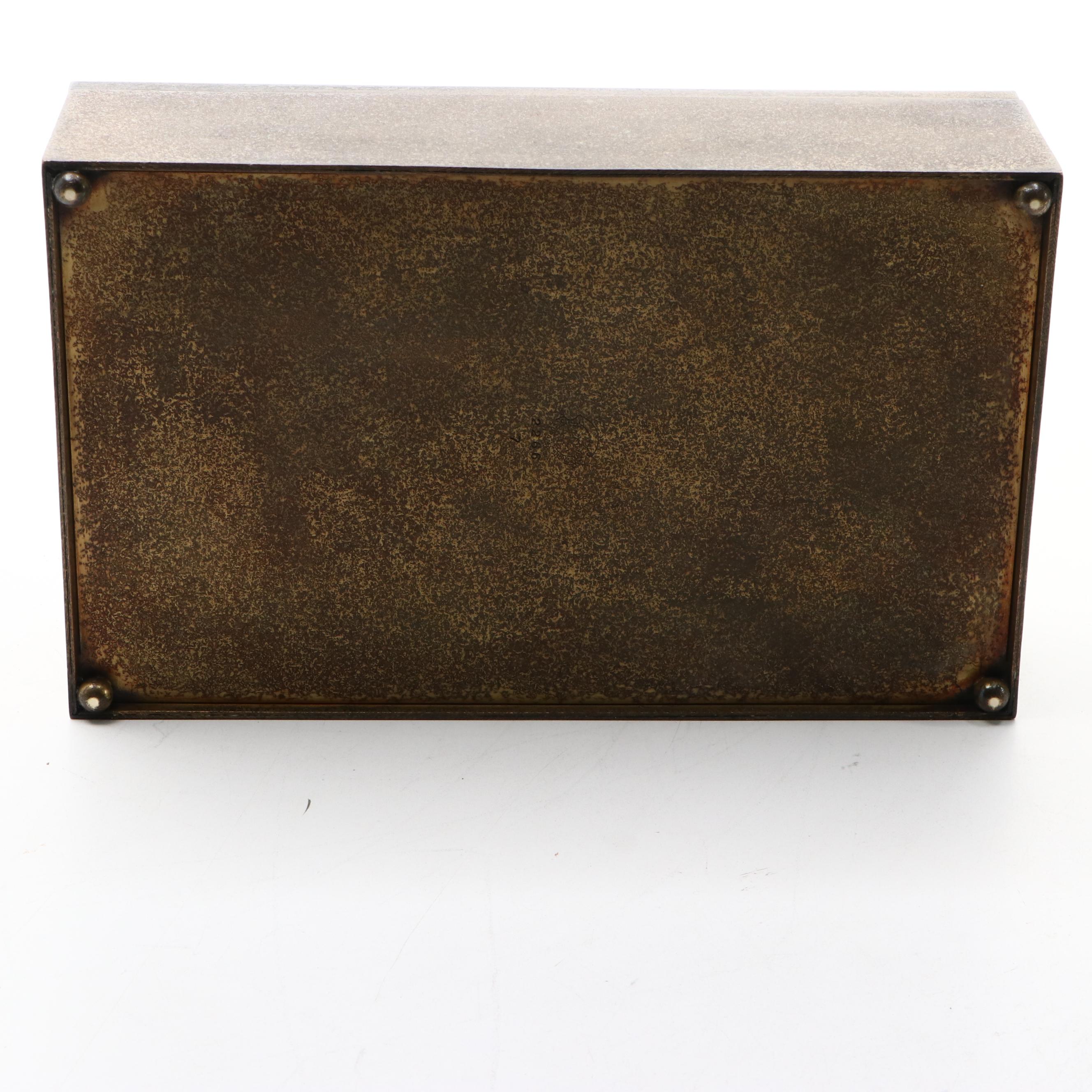 Silver Crest Art Deco Style Bronze Humidor, Early 20th Century