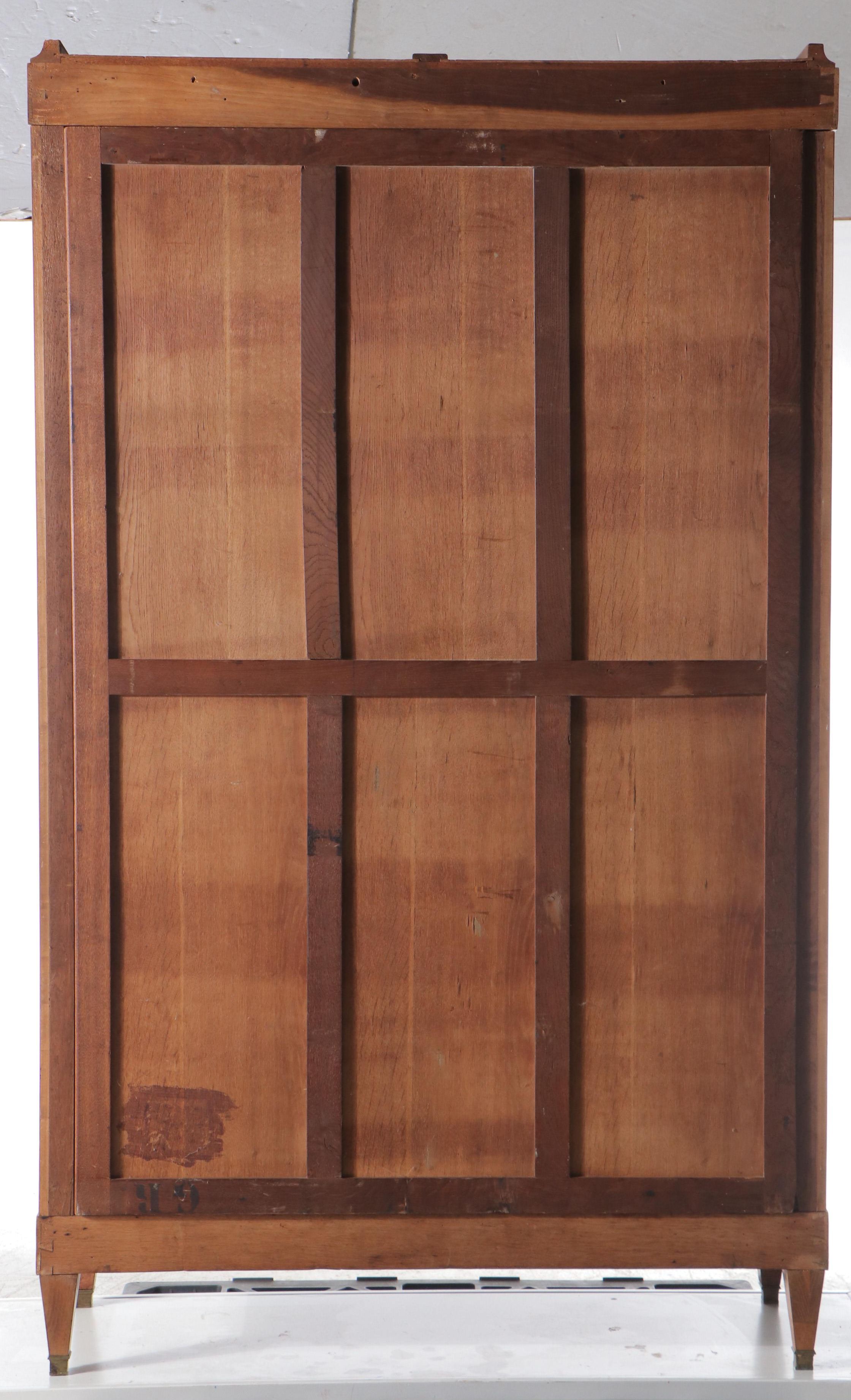 French Art Nouveau Style Bird's-Eye Maple Knockdown Wardrobe