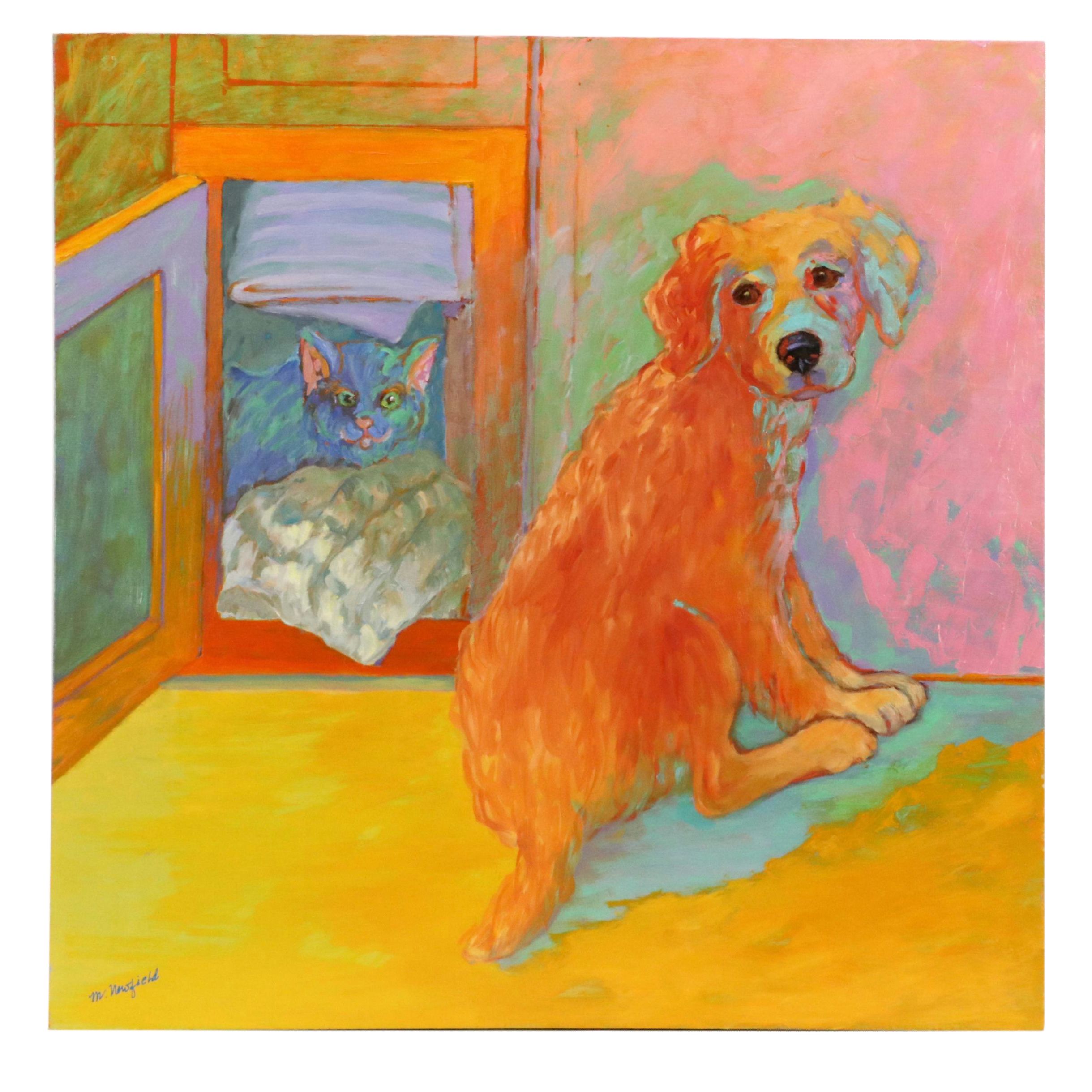 Martha Newfield Vibrant Oil Painting "The Hiding Place," 2008