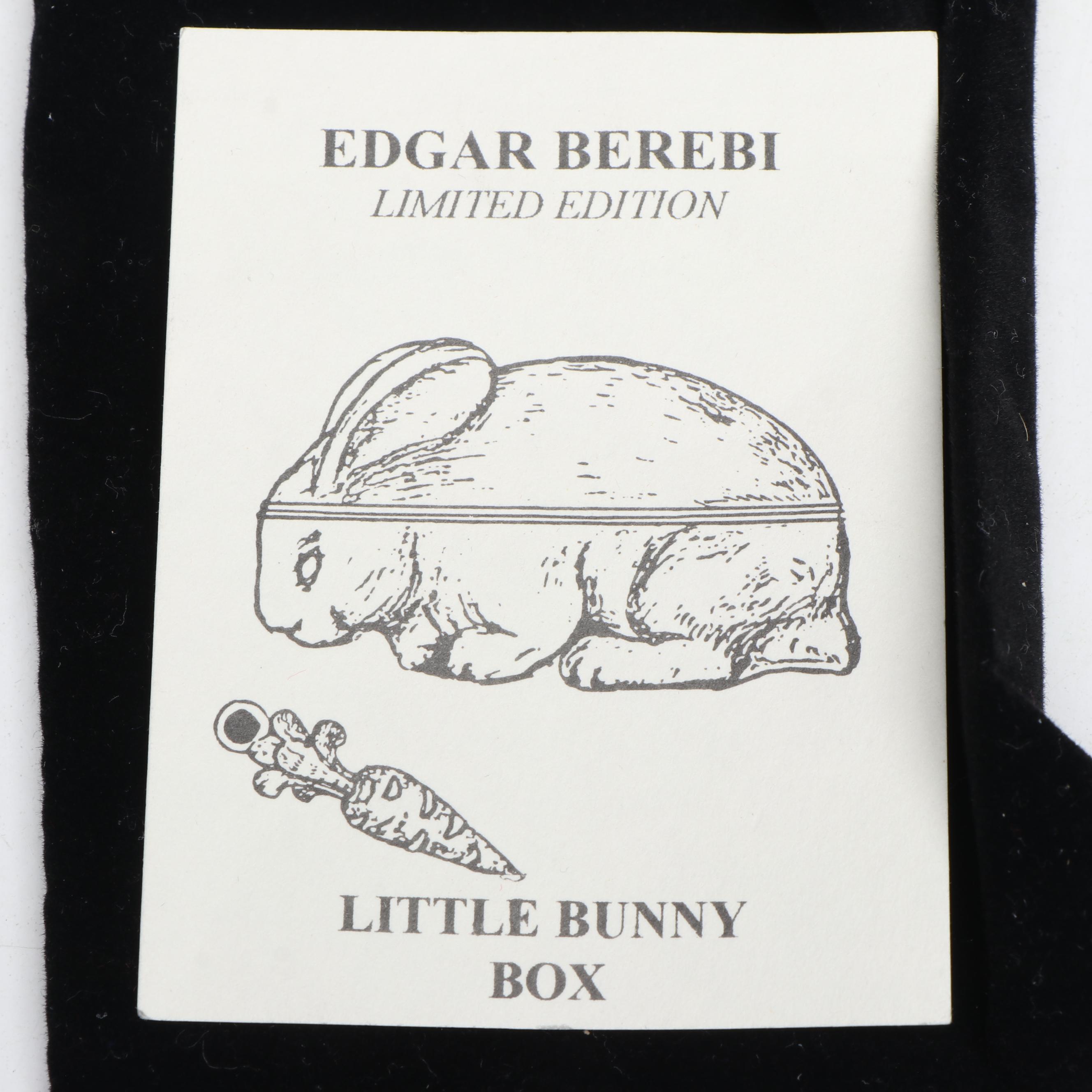 Edgar Berebi Limited Edition Little Bunny Box with Footed Aluminum Swirl Box