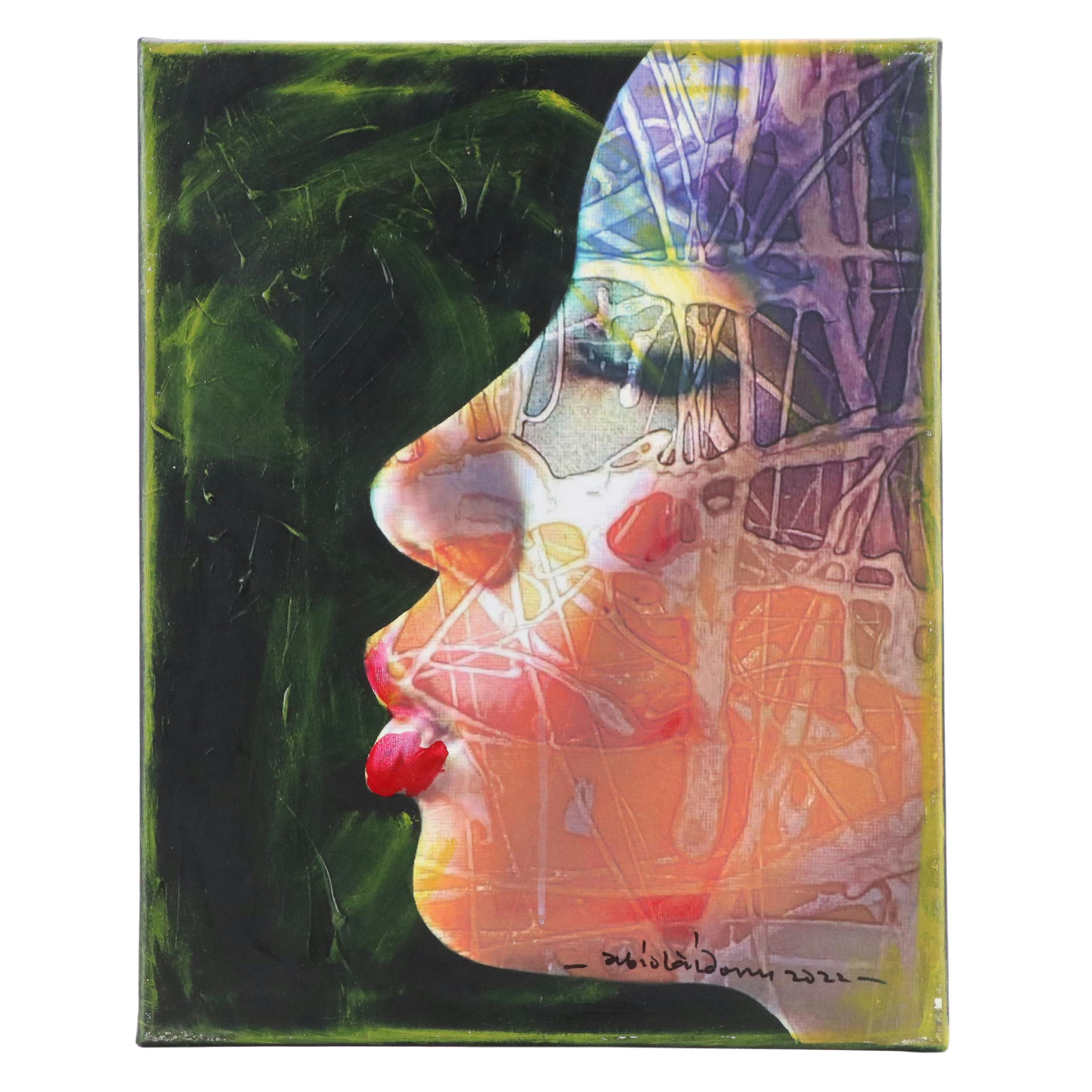 Abiola Idowu Embellished Giclée Painting "My Love - greatest gift," 2022