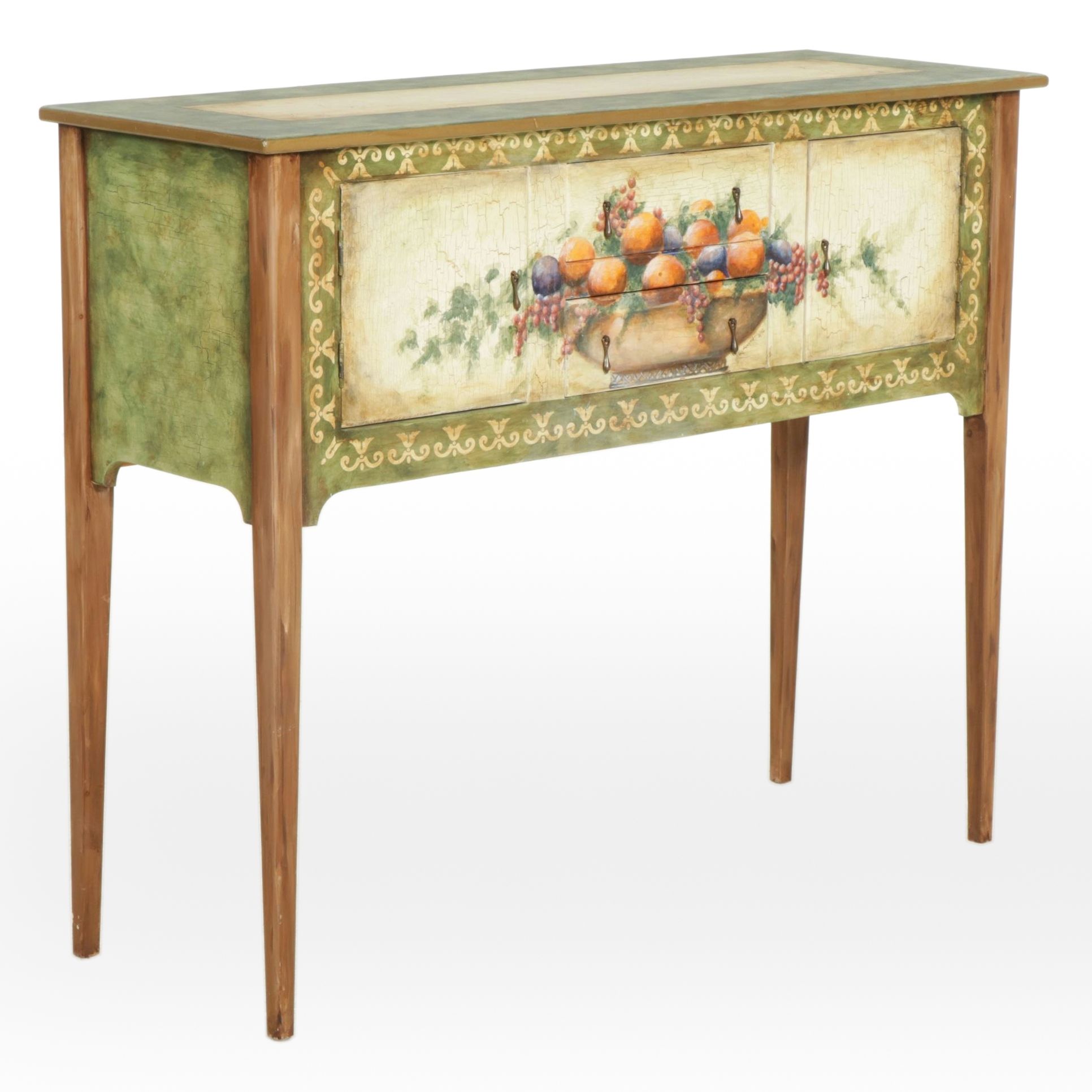 Habersham Plantation Hand Painted Sideboard with Cracked Paint Finish