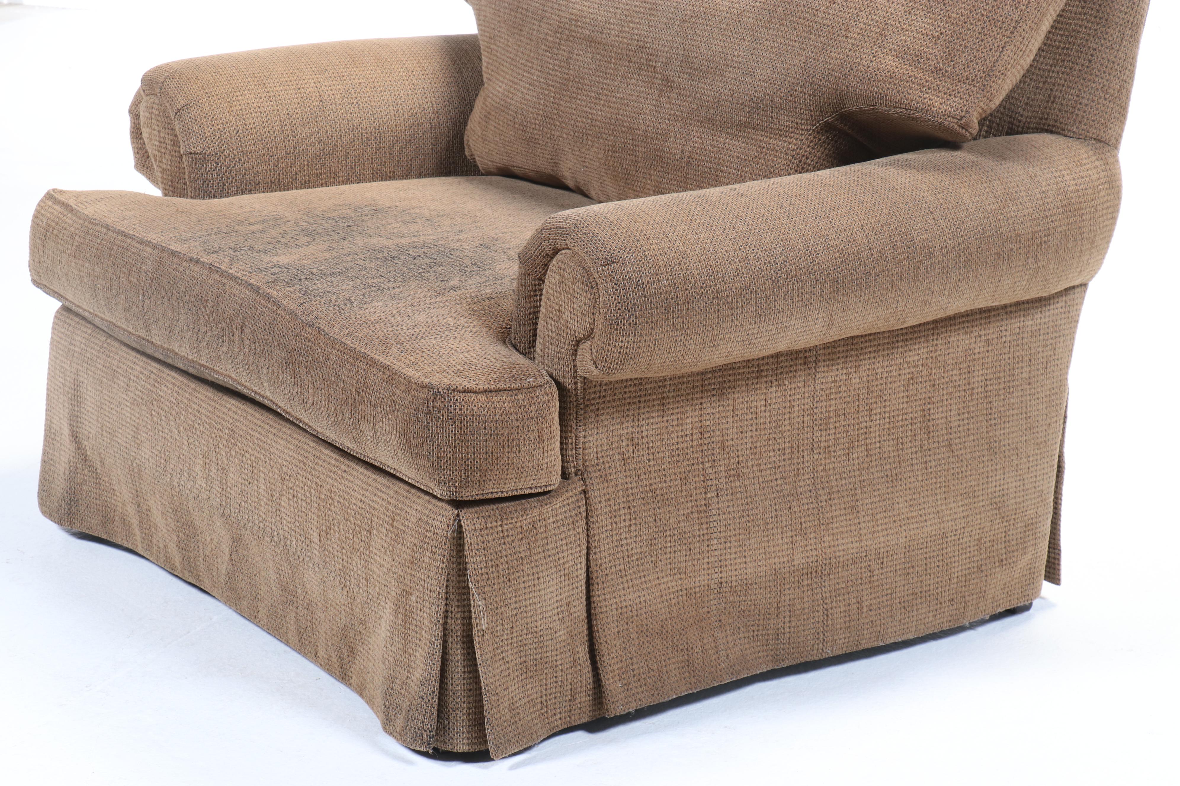 Century Furniture Chenille Upholstered Oversized Armchair