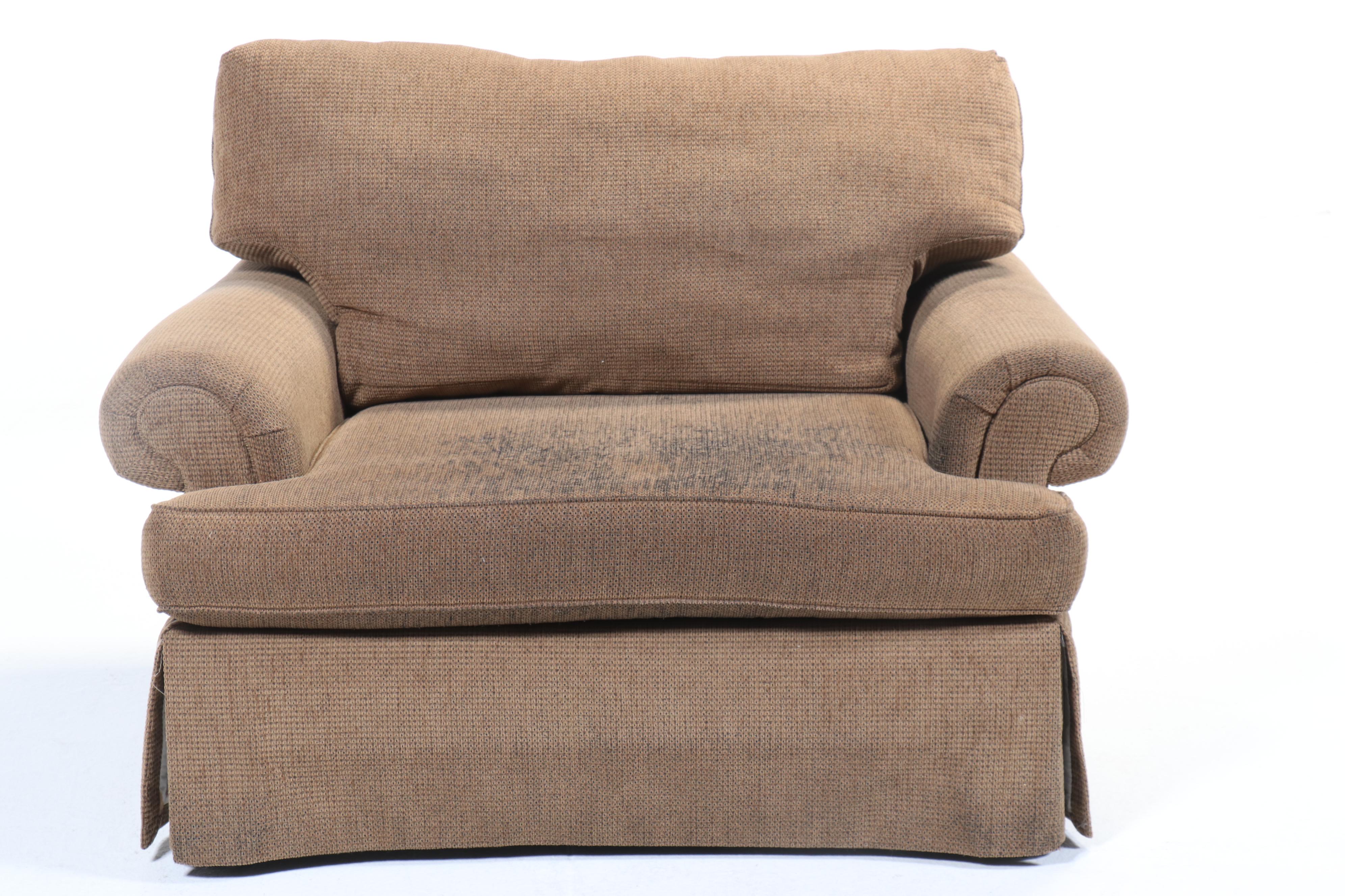 Century Furniture Chenille Upholstered Oversized Armchair