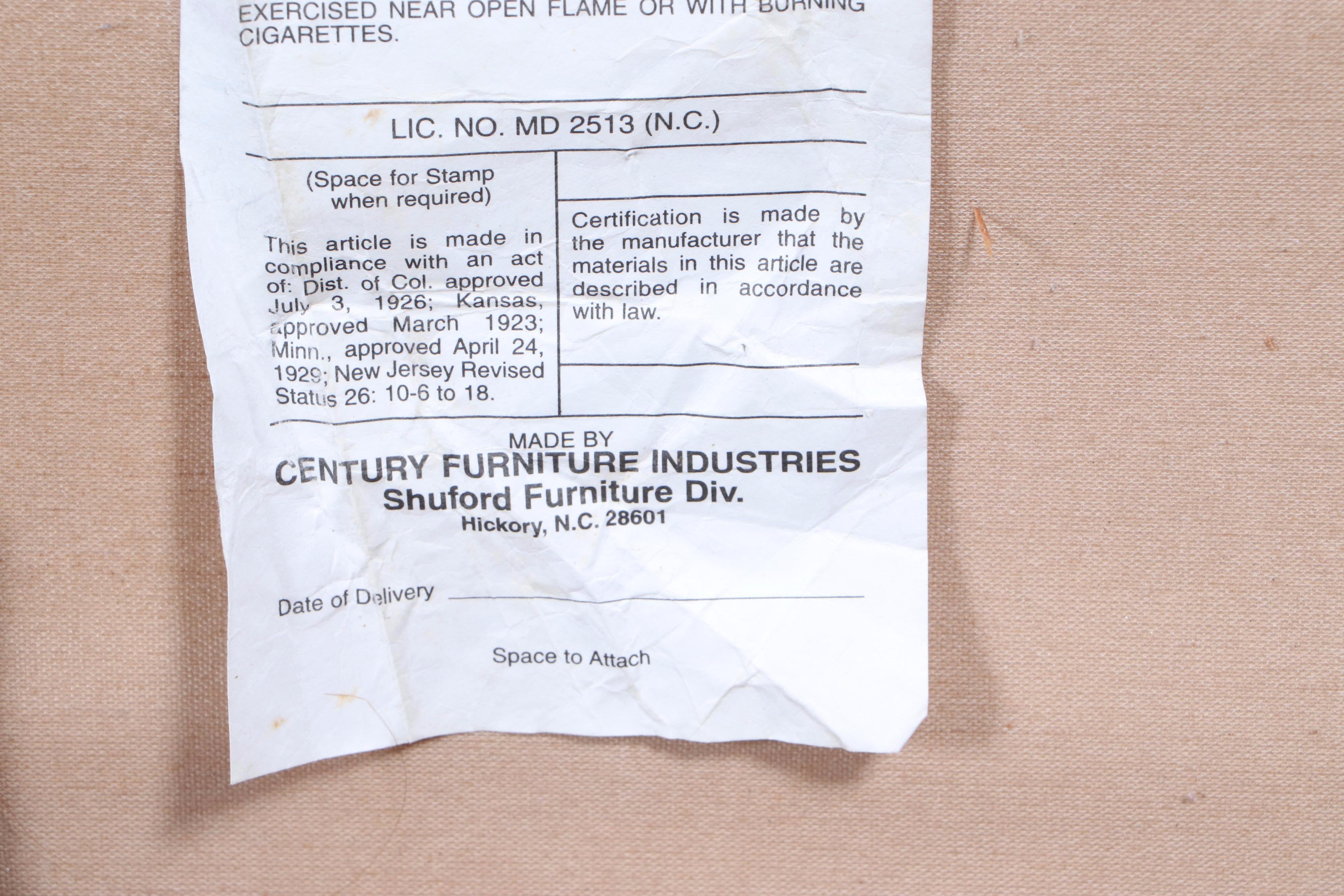 Century Furniture Chenille Upholstered Oversized Armchair