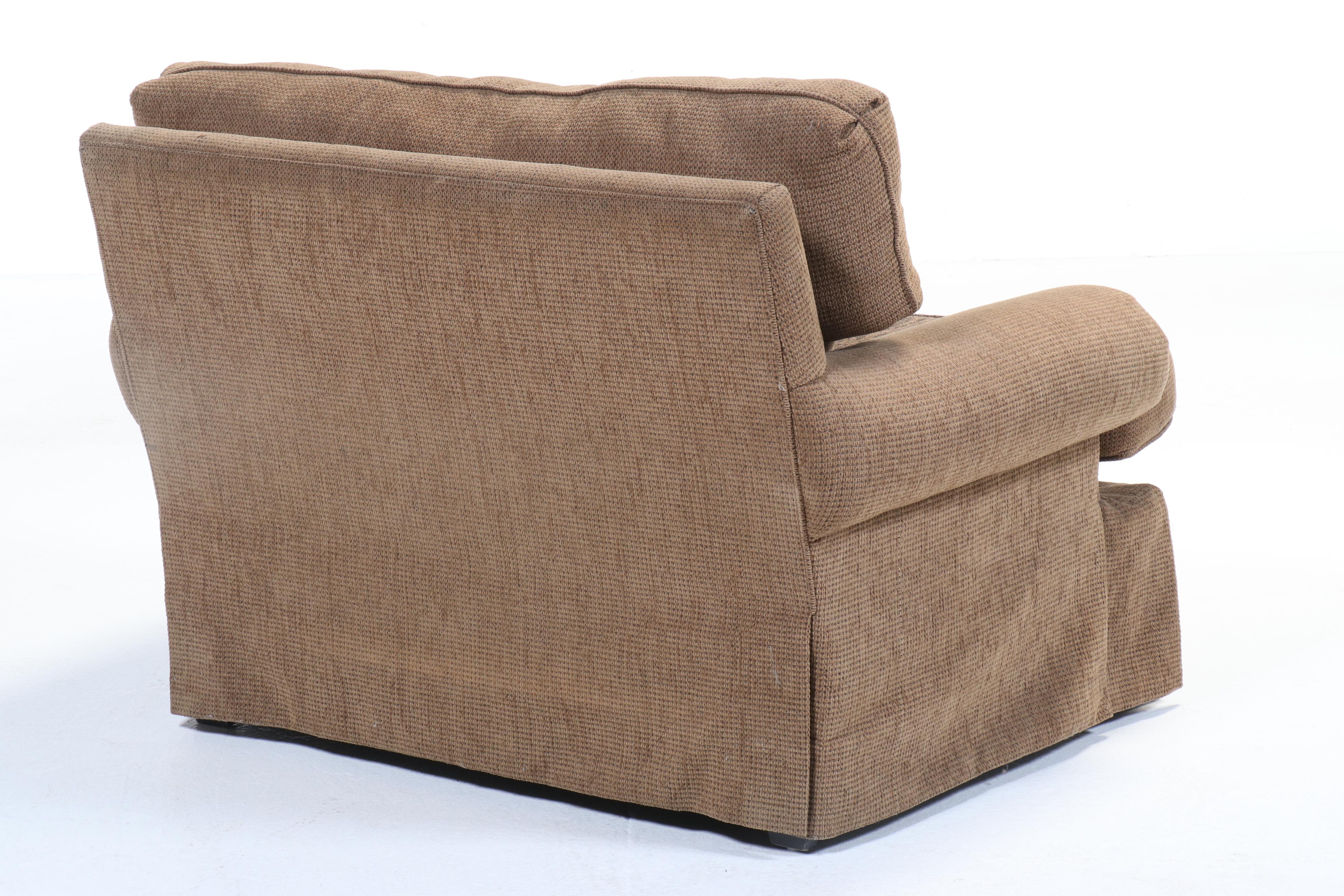 Century Furniture Chenille Upholstered Oversized Armchair