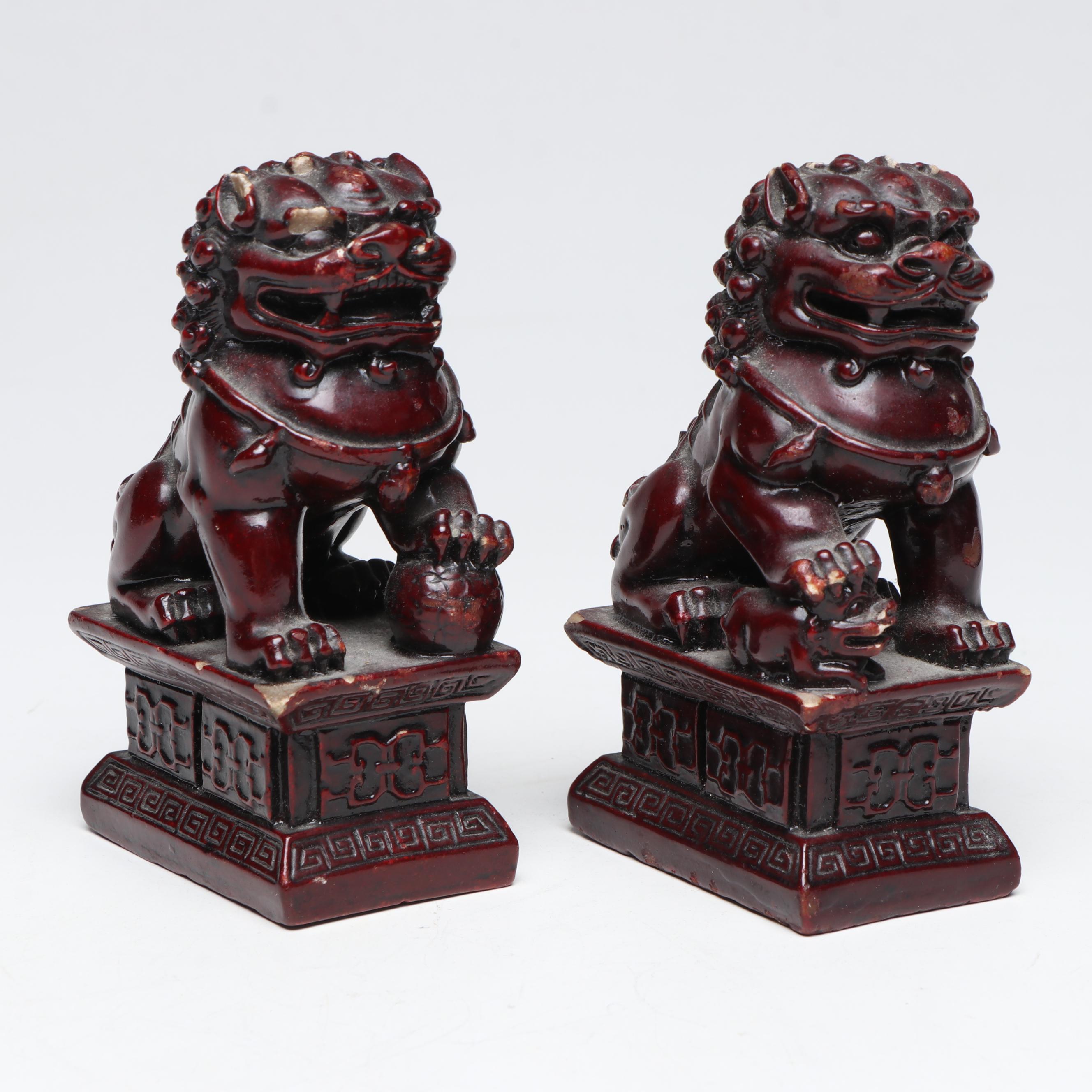 Chinese Guardian Lions, Mid to Late 20th Century